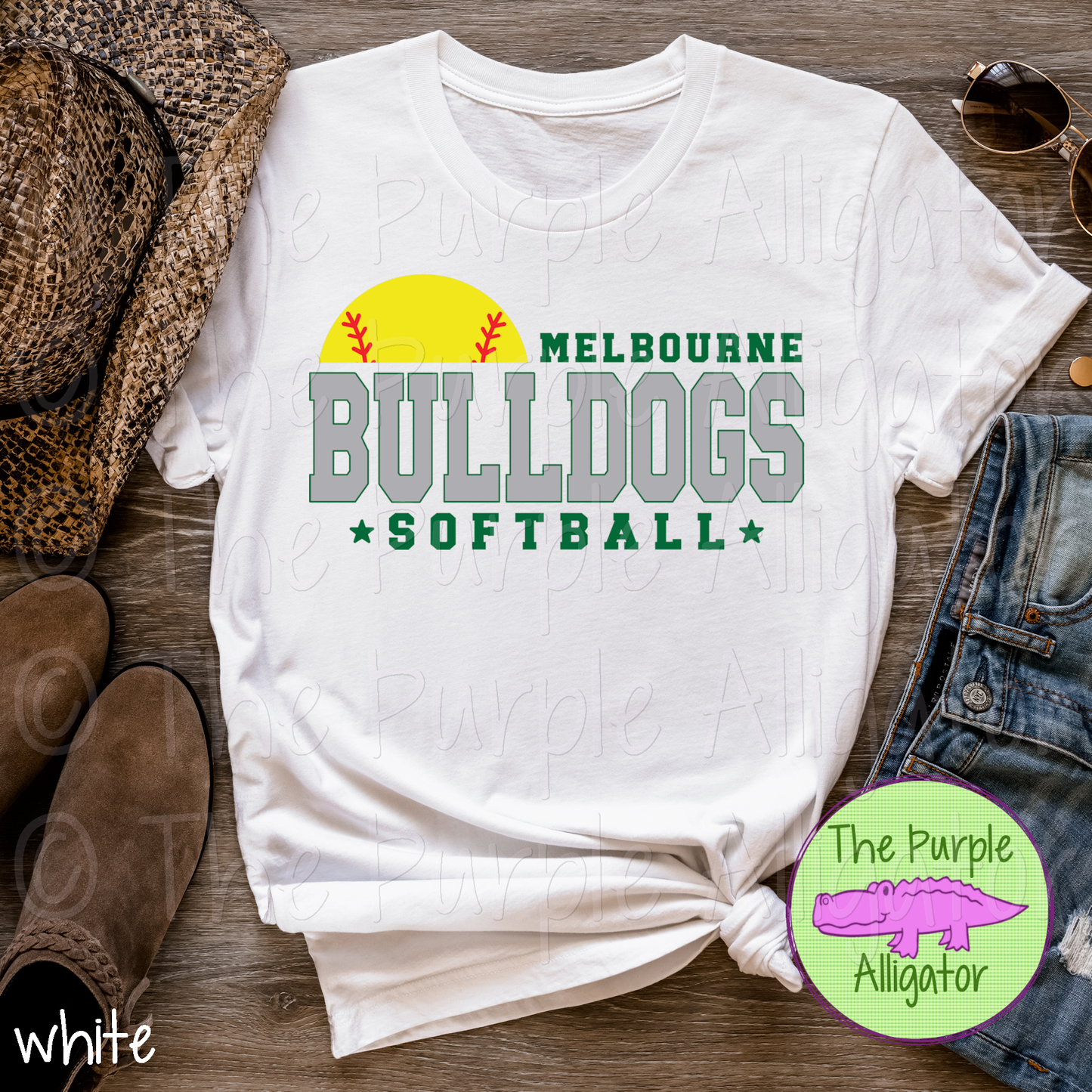 Melbourne Bulldogs Softball SC17 Mascot School Spirit - CHOOSE YOUR DESIGN COLORS (d2f TPA)