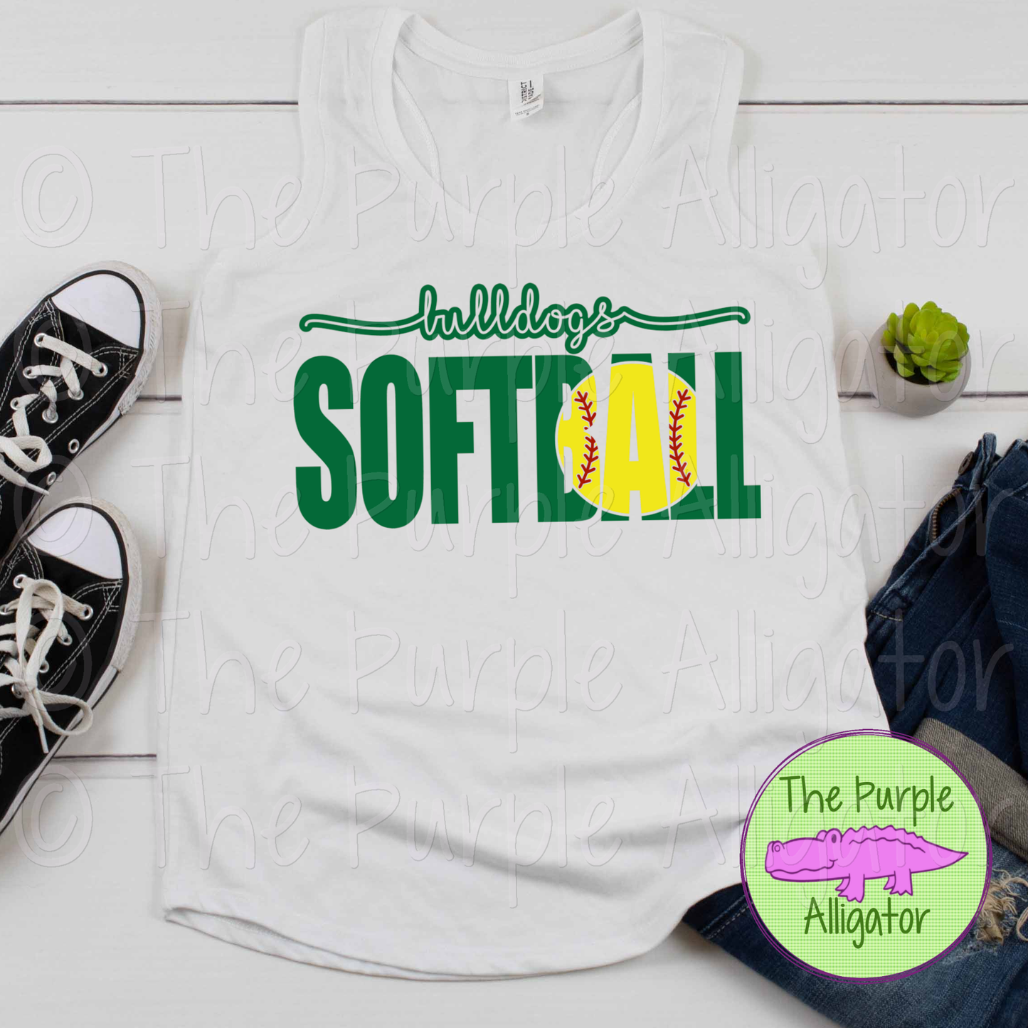 Bulldogs Softball SC53 Mascot School Spirit - CHOOSE YOUR DESIGN COLOR (d2f TPA)