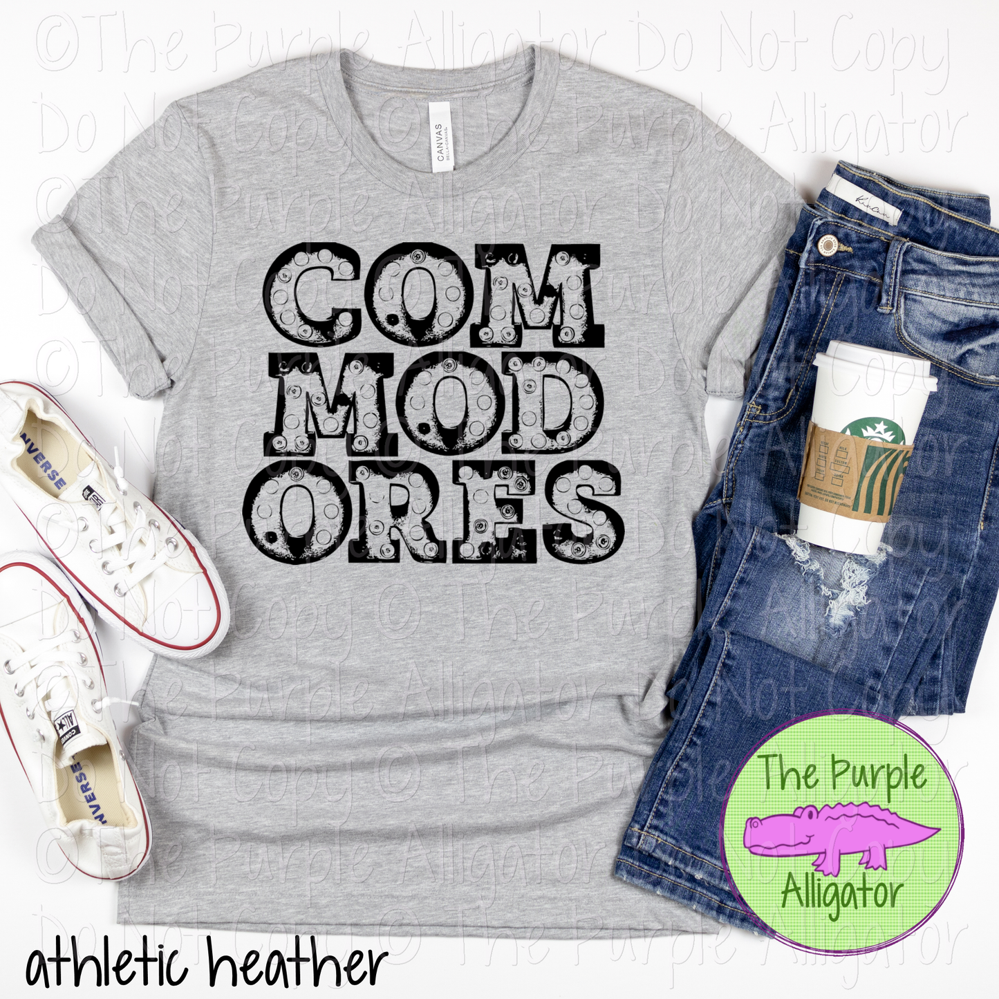 Commodores Messy Marquee Mascot School Spirit Wear Team Gear - CHOOSE YOUR DESIGN COLOR - 0425 (d2f TPA)