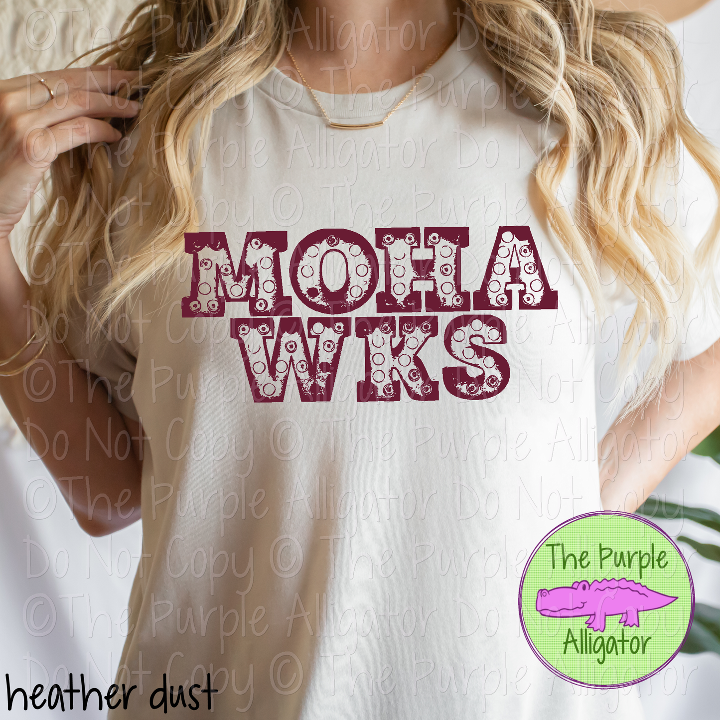 Mohawks Messy Marquee Mascot School Spirit Wear Team Gear - CHOOSE YOUR DESIGN COLOR - 0425 (d2f TPA)
