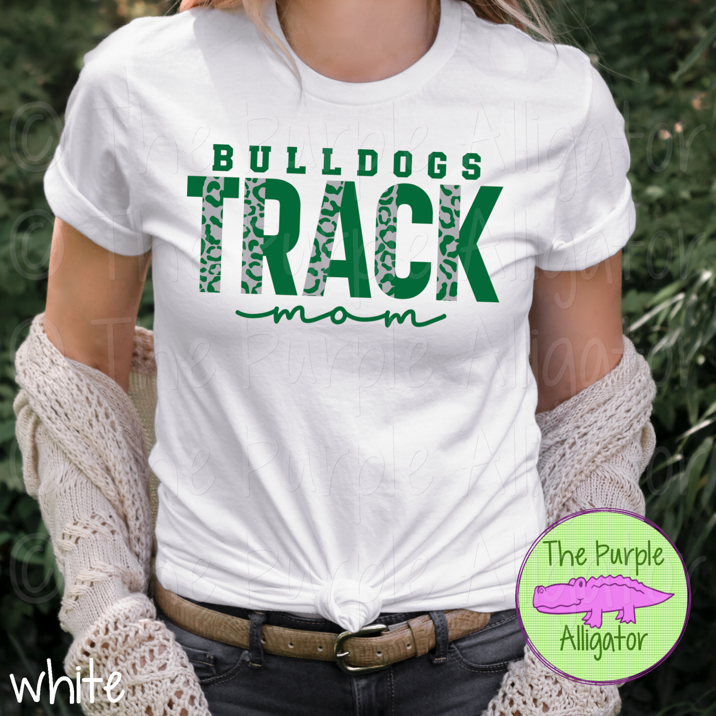 Bulldogs Track Mom SC10 Mascot School Spirit - CHOOSE YOUR DESIGN COLORS (d2f TPA)
