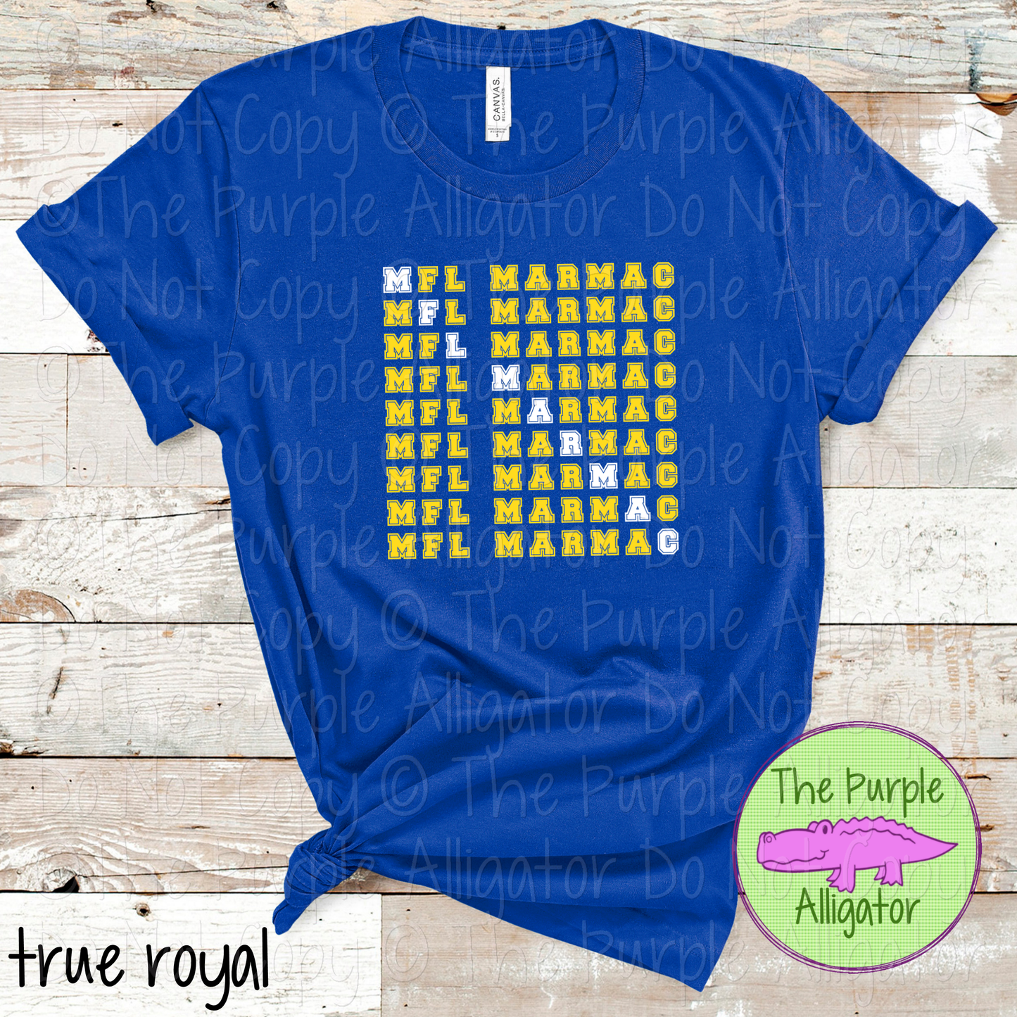 MFL MarMac 2 Color Stack Design | Custom Spirit Wear for Teachers, Students & Fans - CHOOSE YOUR DESIGN COLORS - 0725 (d2f TPA)