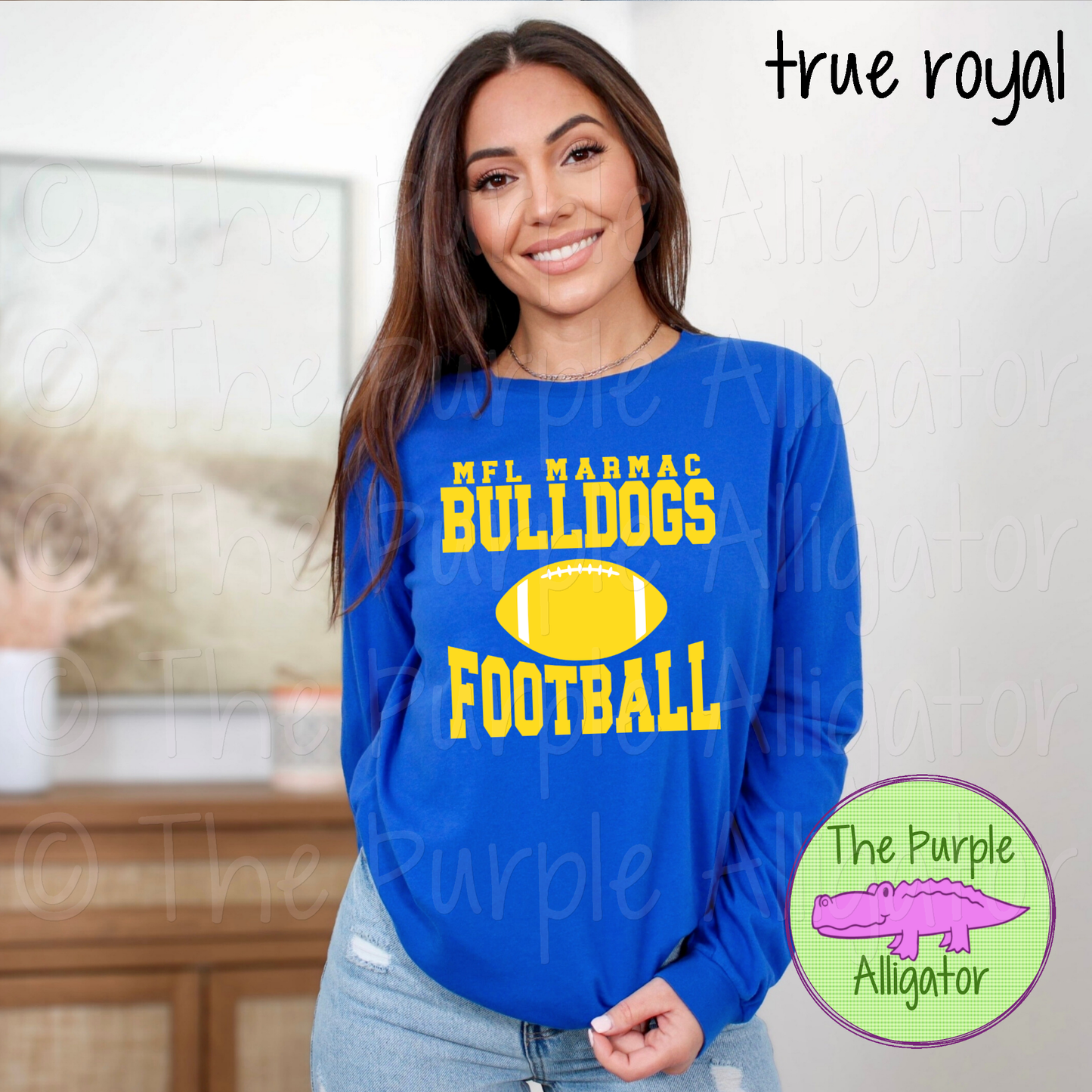 MFL MarMac Bulldogs Football SC3 Mascot School Spirit - CHOOSE YOUR DESIGN COLOR (d2f TPA)