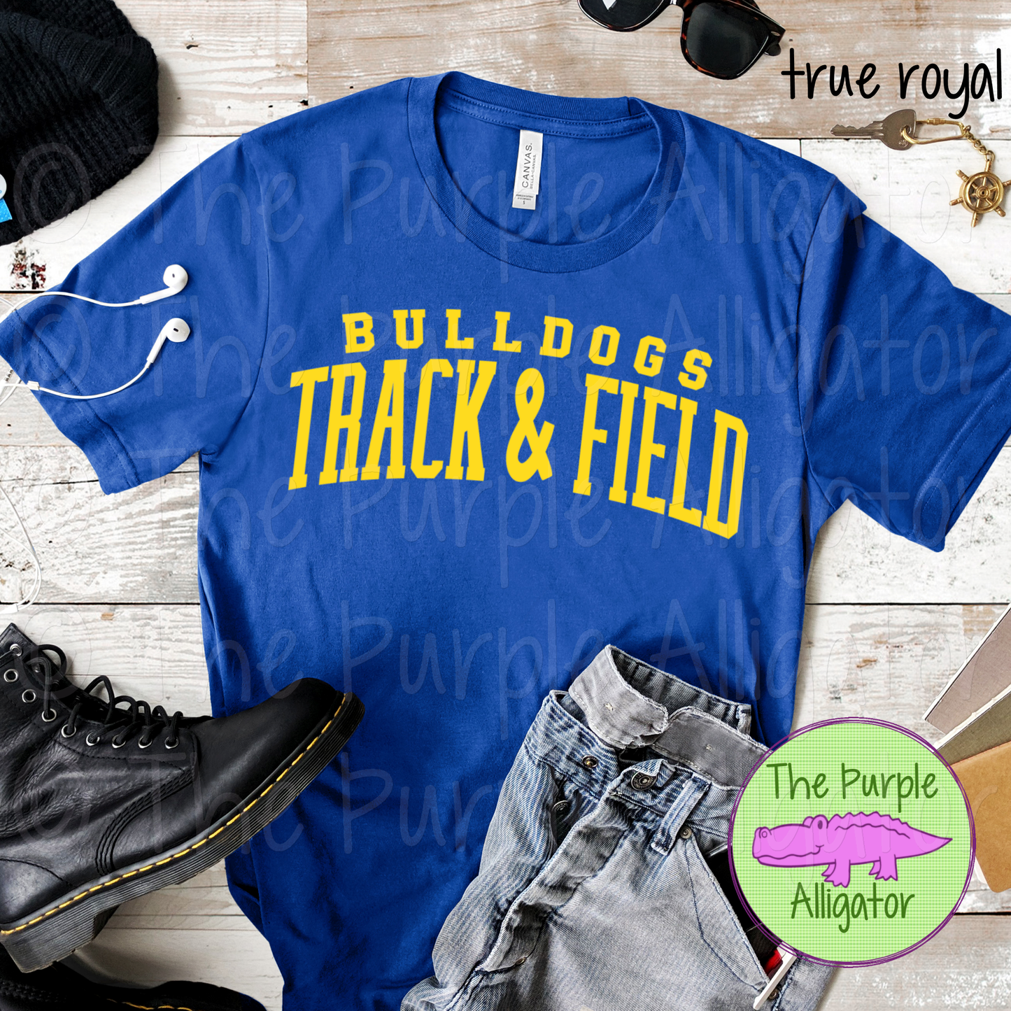 Bulldogs Track & Field SC20 Mascot School Spirit - CHOOSE YOUR DESIGN COLOR (d2f TPA)