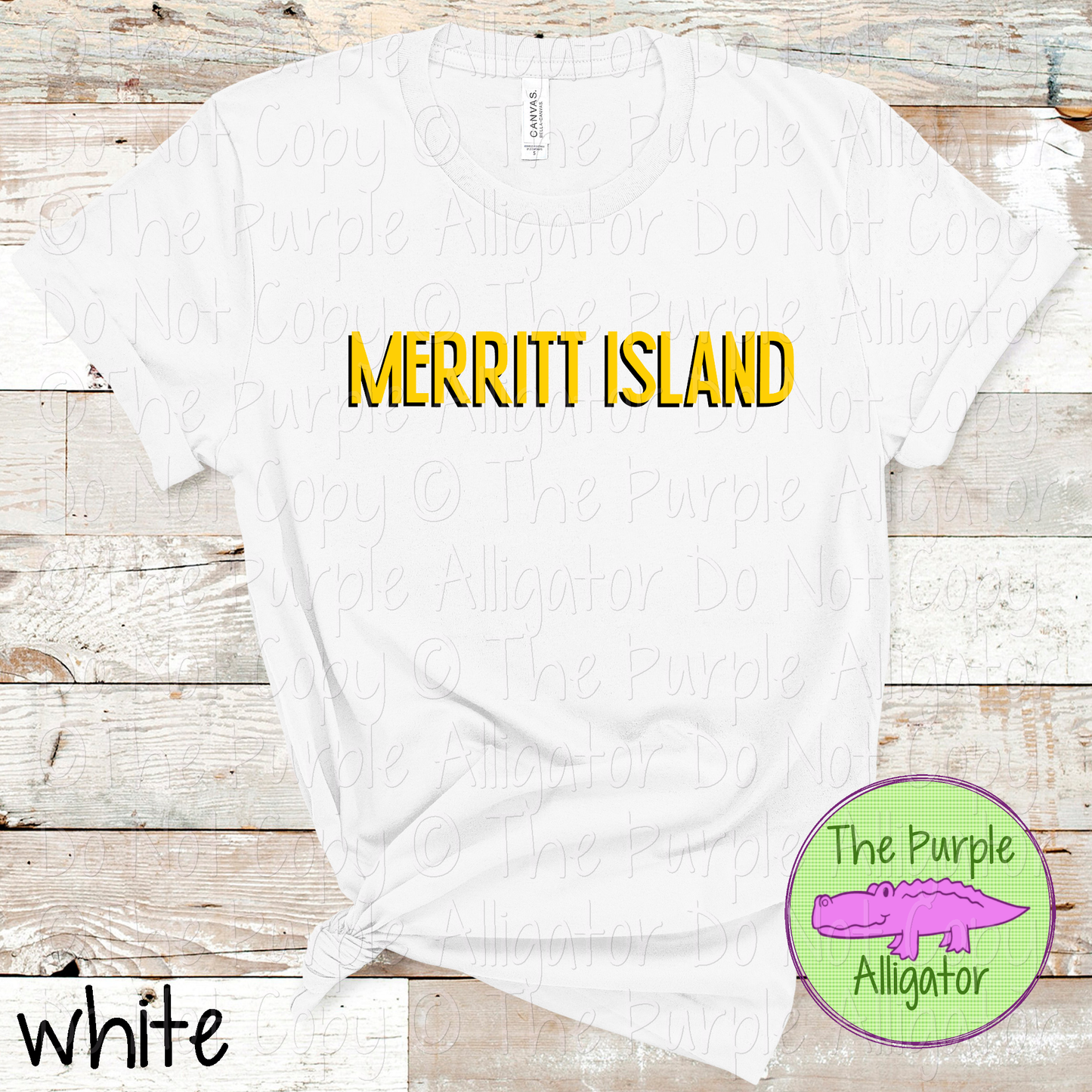Merritt Island NF Two-Tone Offset Spirit Design | Bold Two-Color Offset Text Design | CHOOSE YOUR DESIGN COLORS 0825 (d2f TPA)