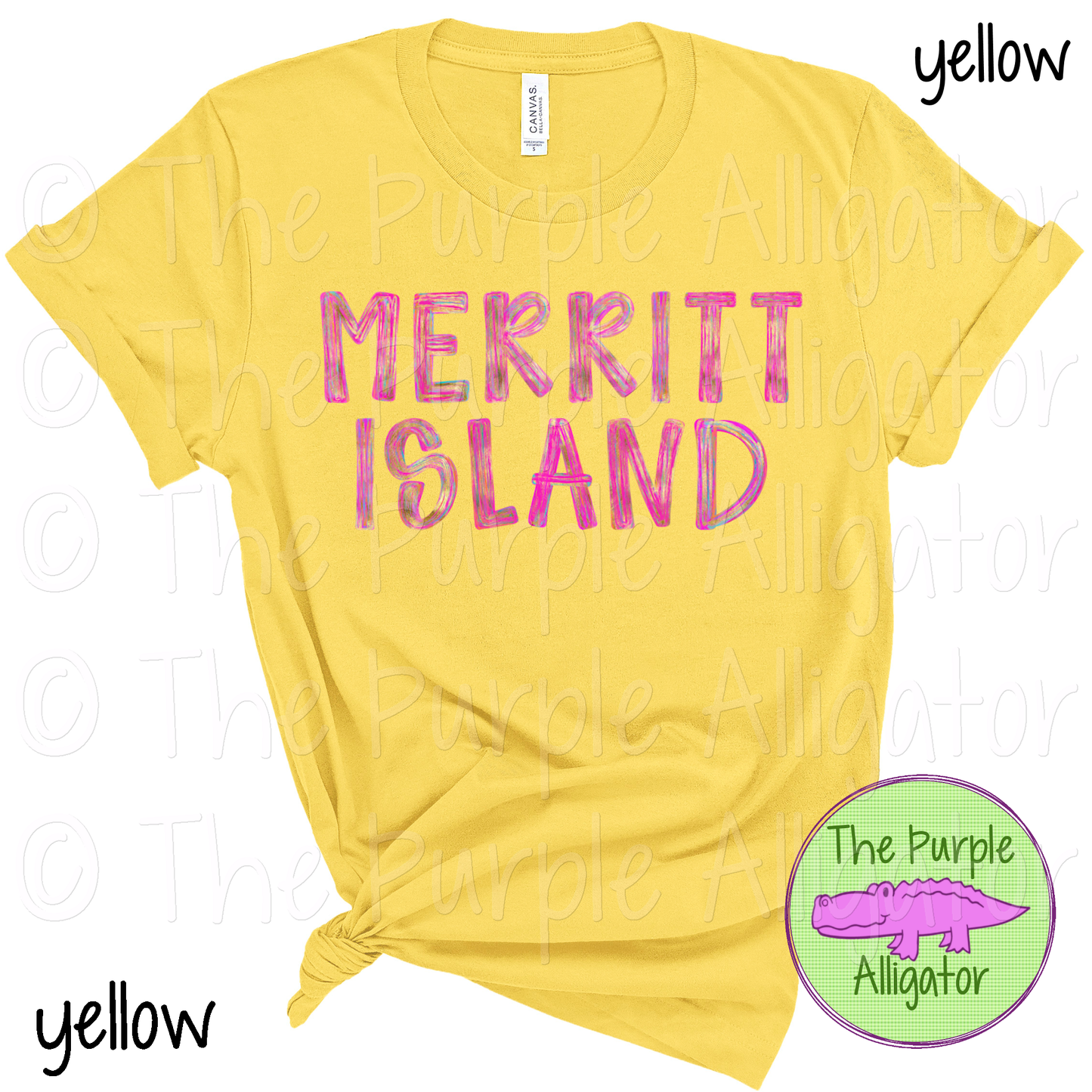 Merritt Island AJ Gold Distressed Gold Brush School Spirit Design 0924 (d2f TPA)