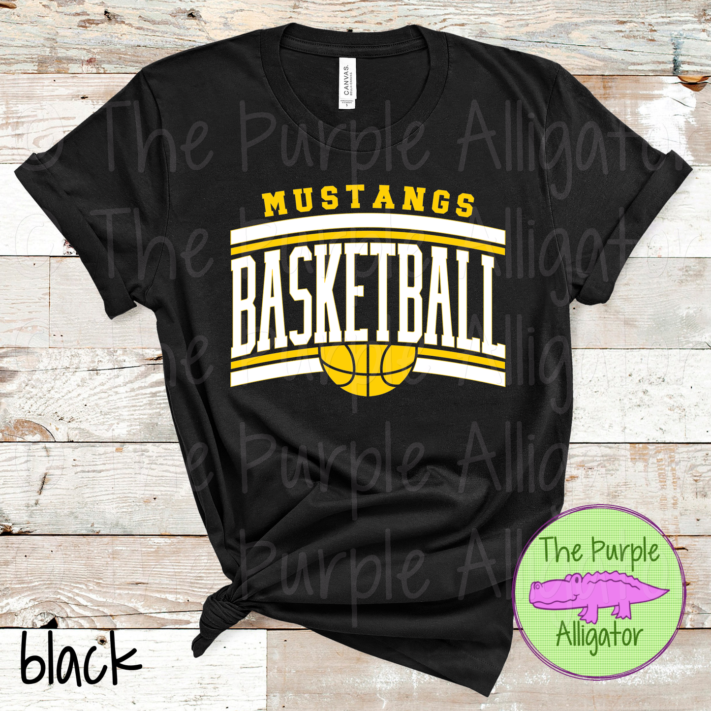 Mustangs Basketball SC51 Mascot School Spirit - CHOOSE YOUR DESIGN COLORS (d2f TPA)