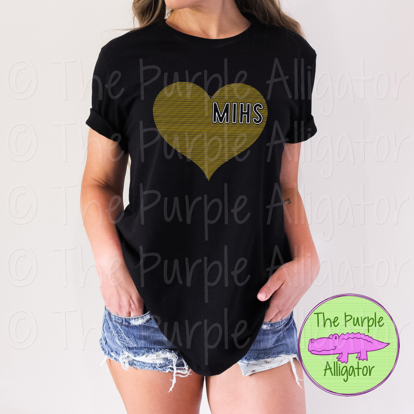 Merritt Island MIHS Mini Stripes Heart School Spirit (d2f TPA)