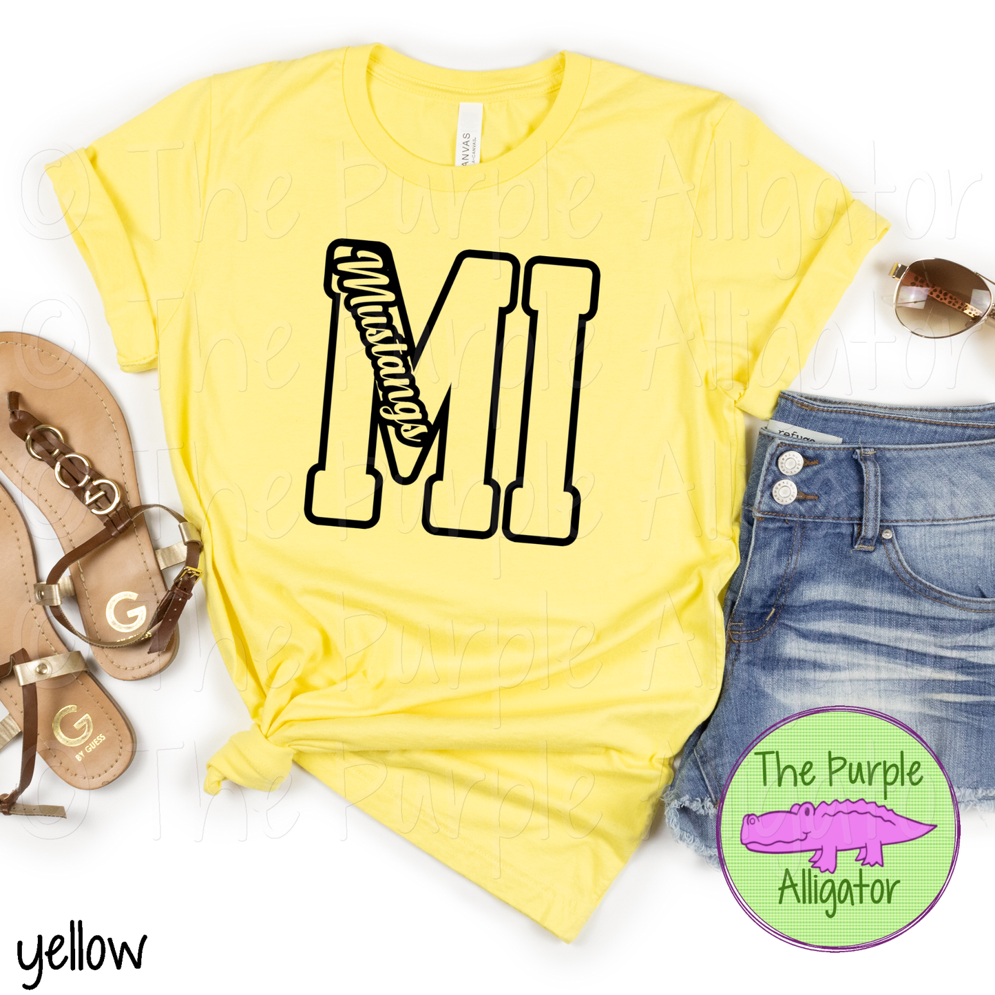 Merritt Island MI Mustangs Mascot School Spirit - CHOOSE YOUR DESIGN COLOR (d2f TPA)