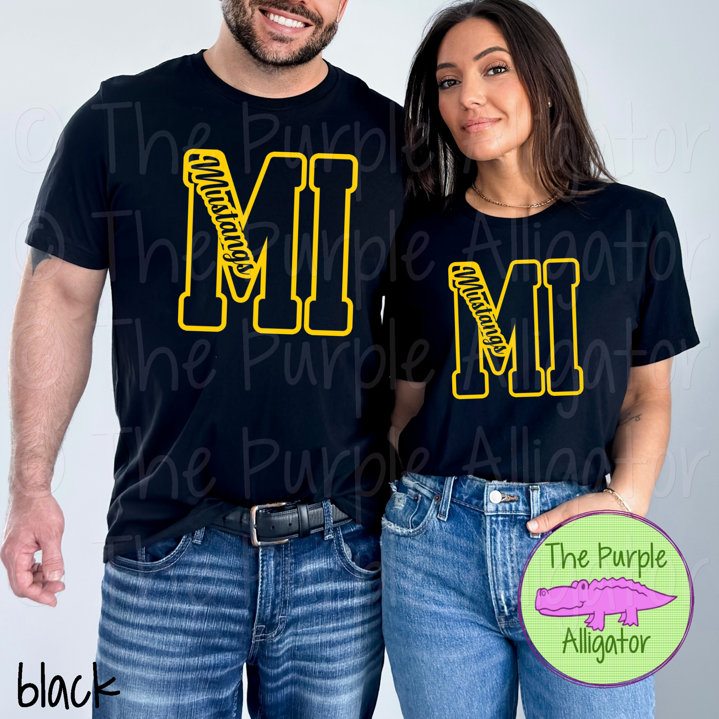 Merritt Island MI Mustangs Mascot School Spirit - CHOOSE YOUR DESIGN COLOR (d2f TPA)