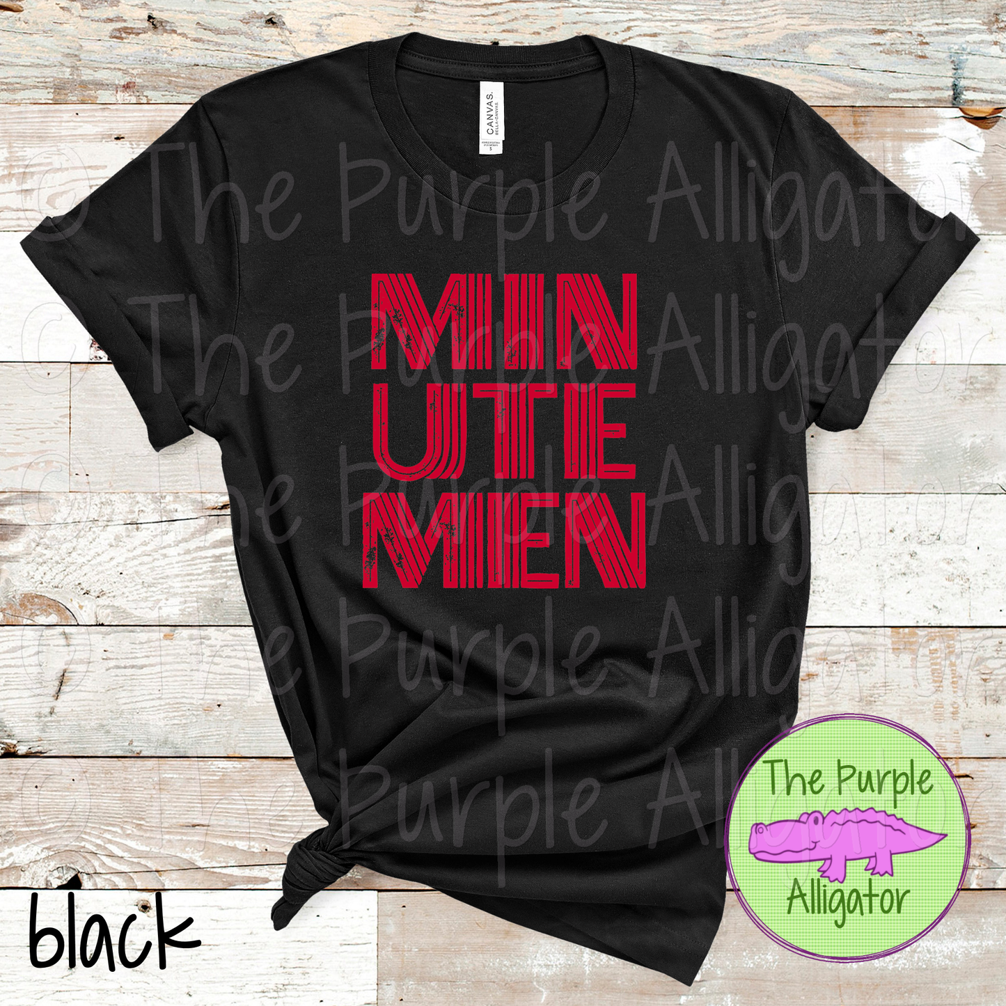 Minutemen Br-IG Mascot School Spirit - CHOOSE YOUR TEXT COLOR (d2f TPA)