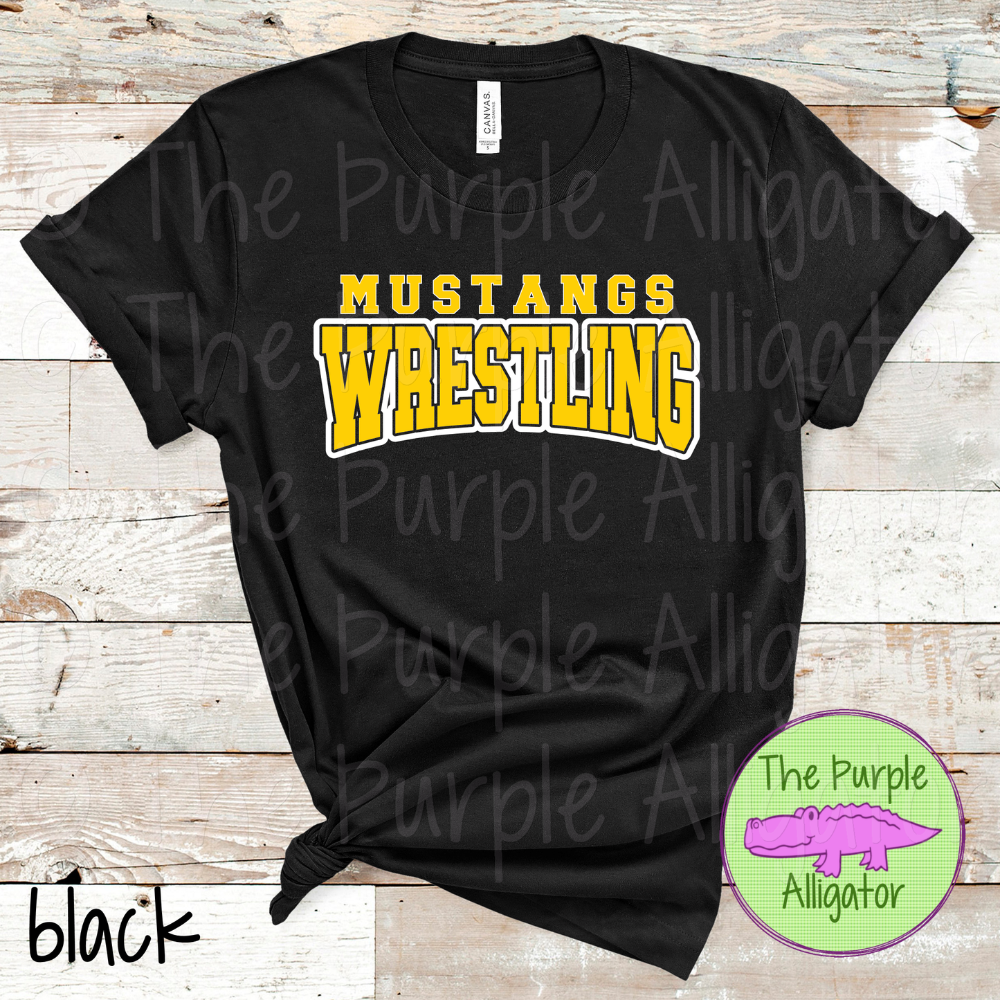 Mustangs Wrestling SC18 Mascot School Spirit - CHOOSE YOUR DESIGN COLORS (d2f TPA)