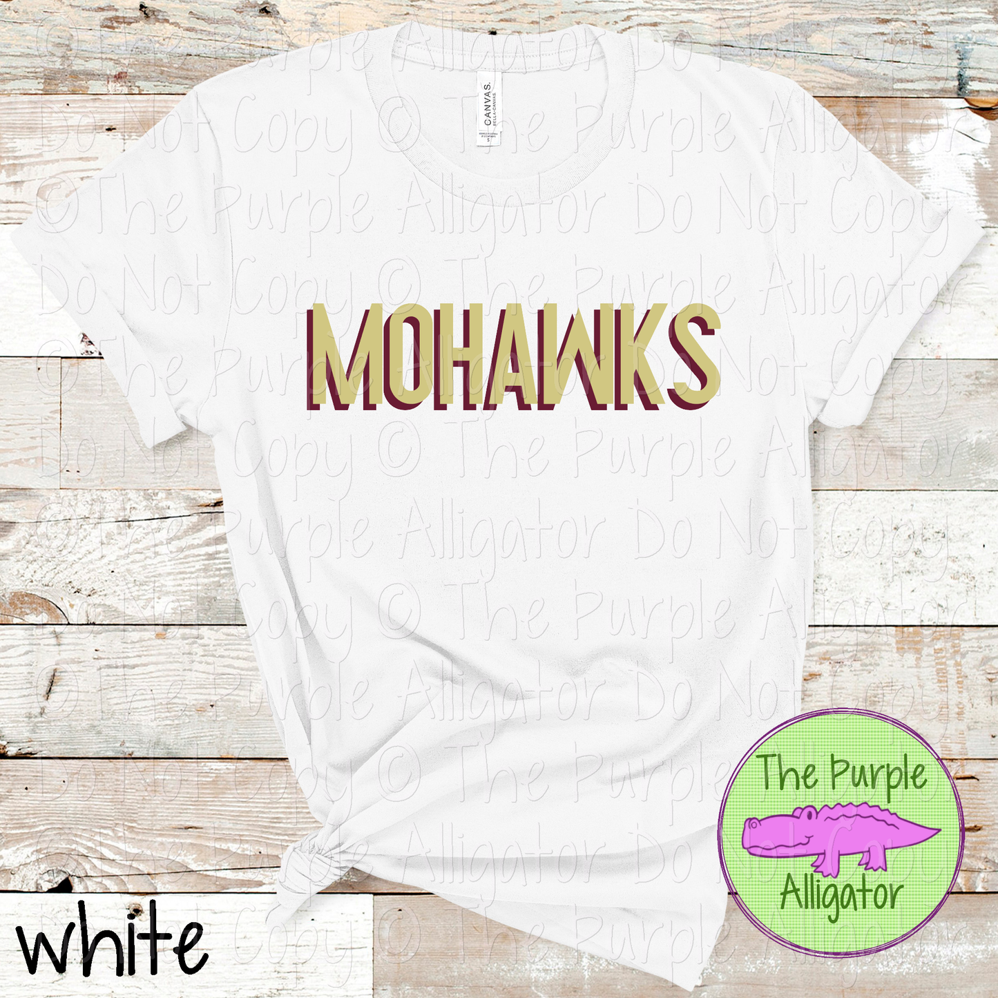 Mohawks NF Two-Tone Offset Spirit Design | Bold Two-Color Offset Text Design | CHOOSE YOUR DESIGN COLORS 0825 (d2f TPA)