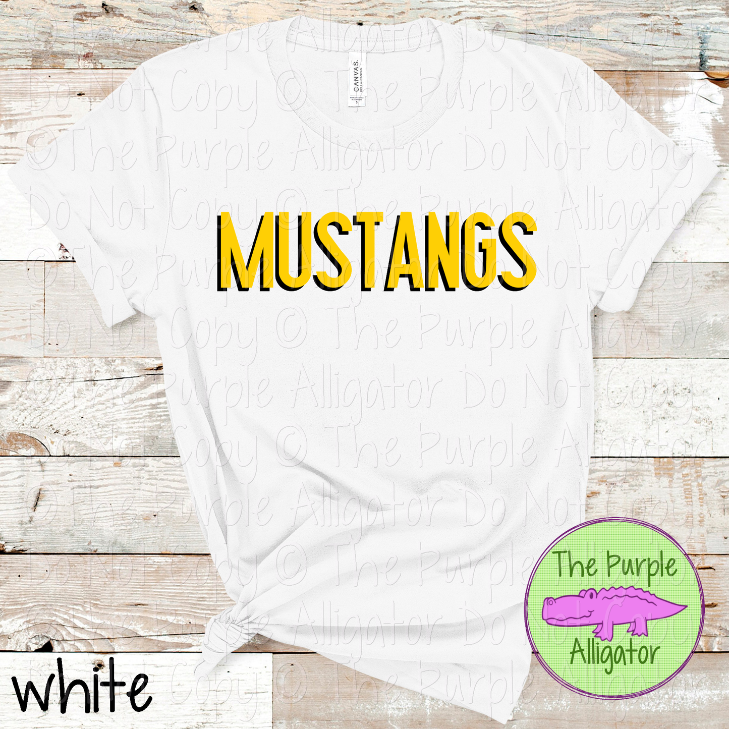 Mustangs NF Two-Tone Offset Spirit Design | Bold Two-Color Offset Text Design | CHOOSE YOUR DESIGN COLORS 0825 (d2f TPA)
