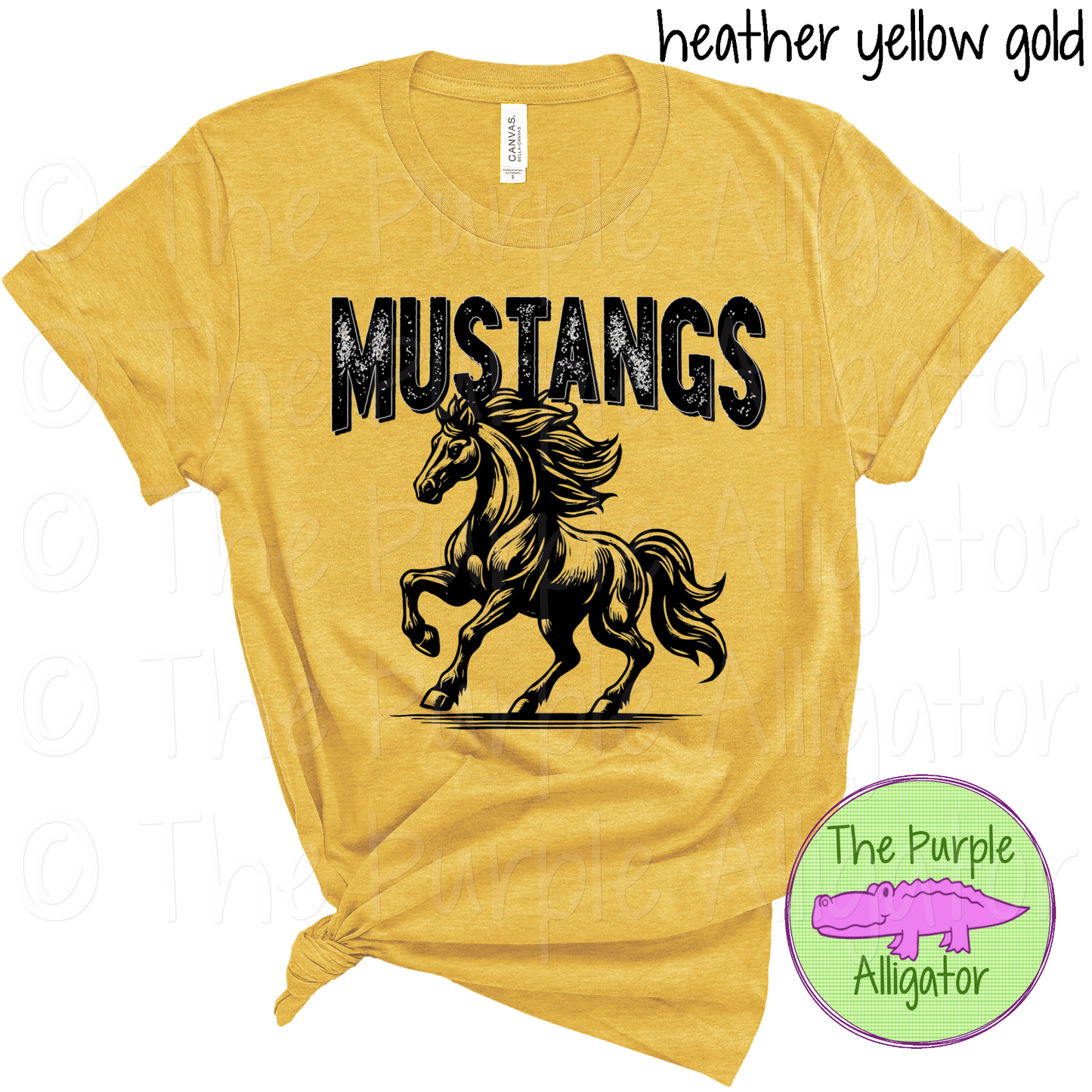 Mustangs B&W Mascot School Spirit (d2f SWD)