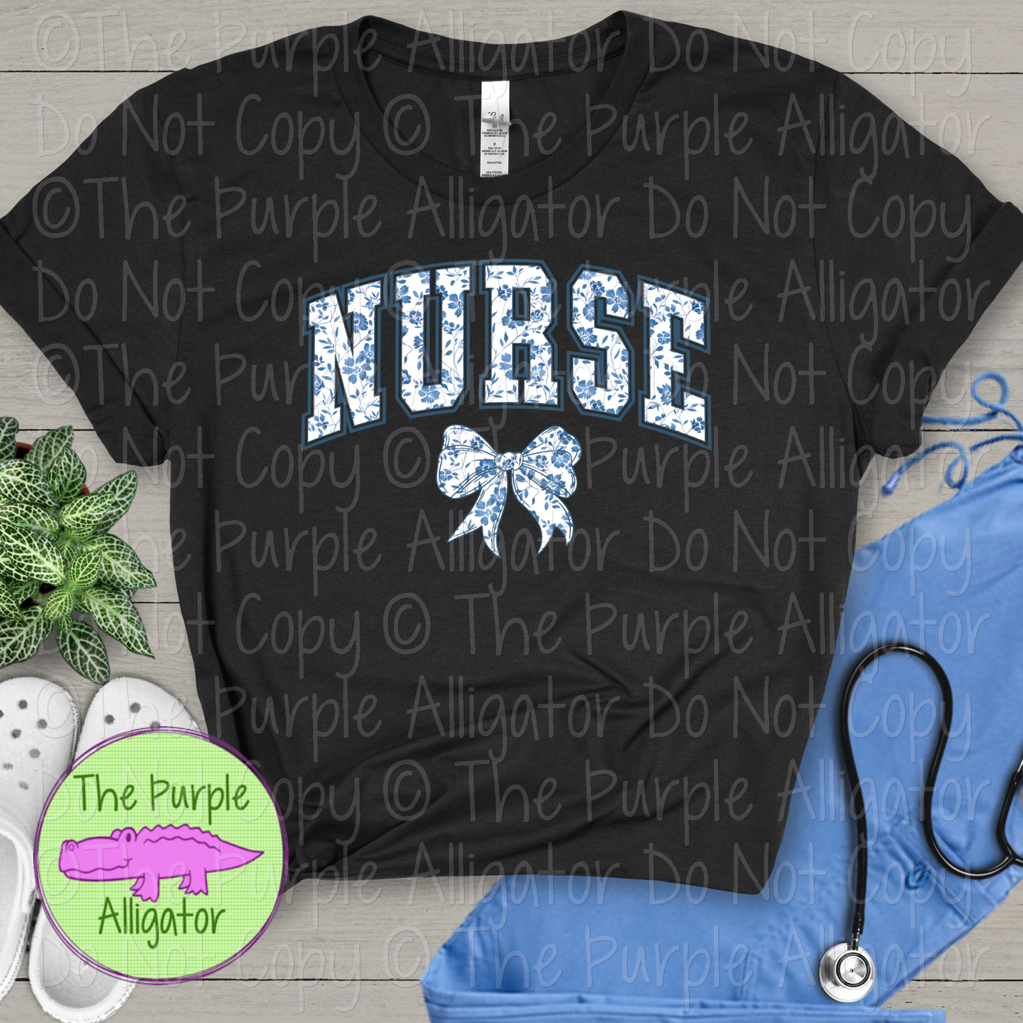 Nurse Floral Coquette Bow 0124 (d2f TBADF)