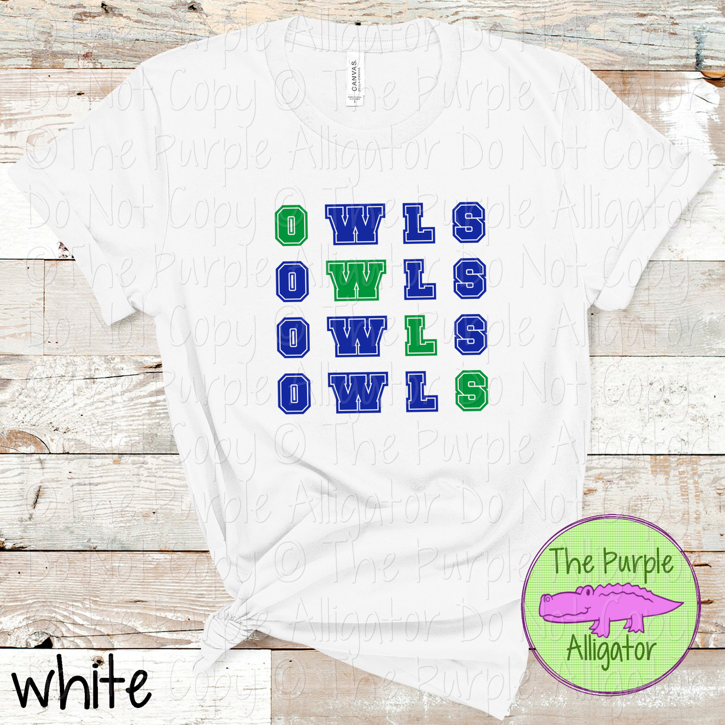 Owls 2 Color Stack Design | Custom Spirit Wear for Teachers, Students & Fans - CHOOSE YOUR DESIGN COLORS - 0725 (d2f TPA)
