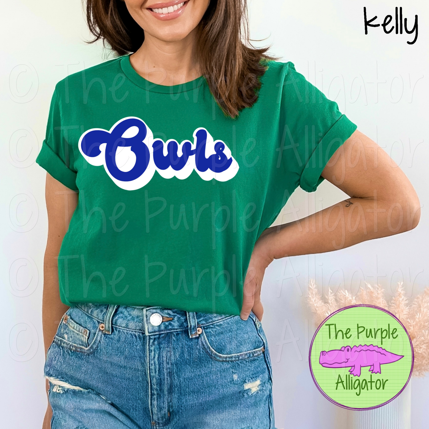 Owls 3D Mascot Retro Script Spirit Wear Design for Teachers, Students and Fans - CHOOSE YOUR DESIGN COLORS (d2f TPA)