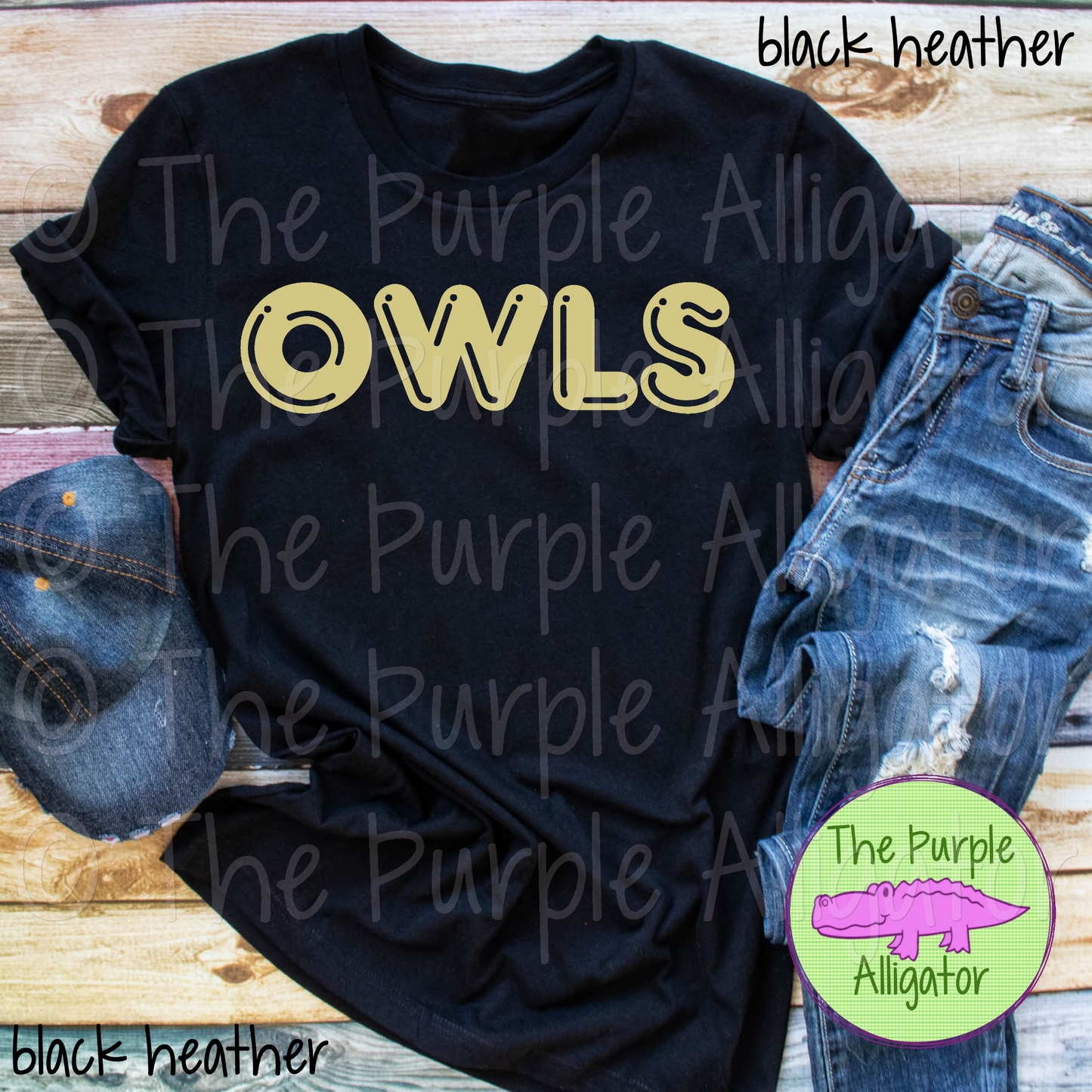Owls Bubble Frft Mascot School Spirit - CHOOSE YOUR TEXT COLOR (d2f TPA)