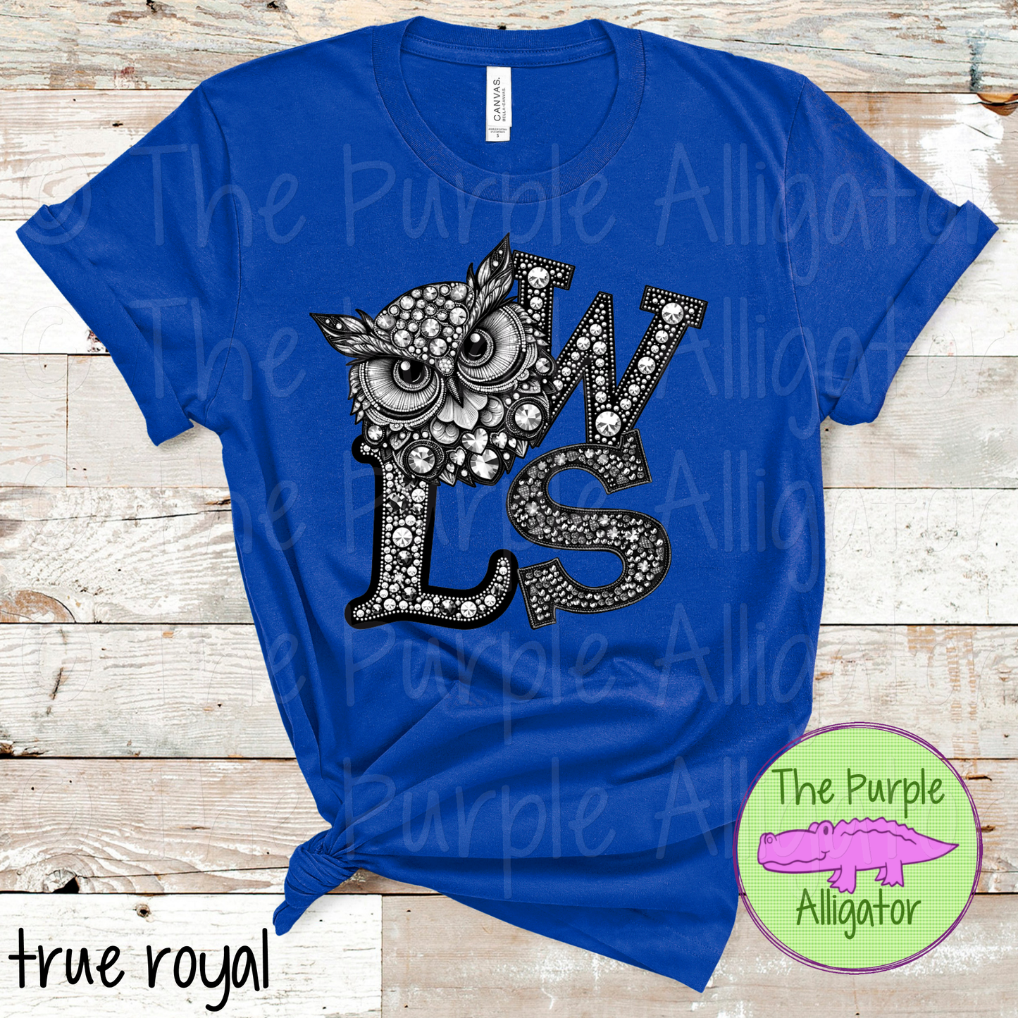 Owls Faux Rhinestone Mascot School Spirit (d2f TED)