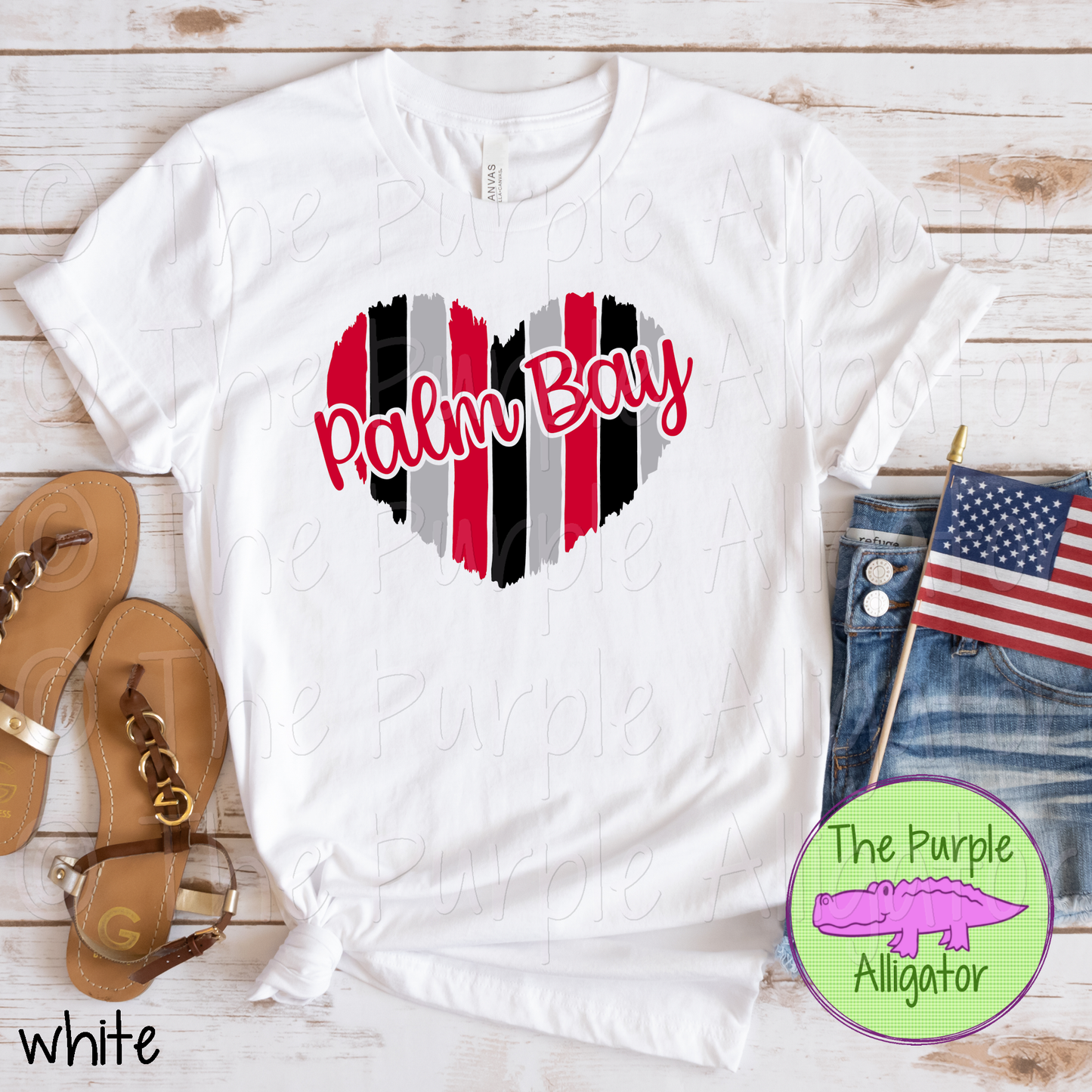 Palm Bay Paint Strokes Heart School Spirit 0924 (d2f TPA)