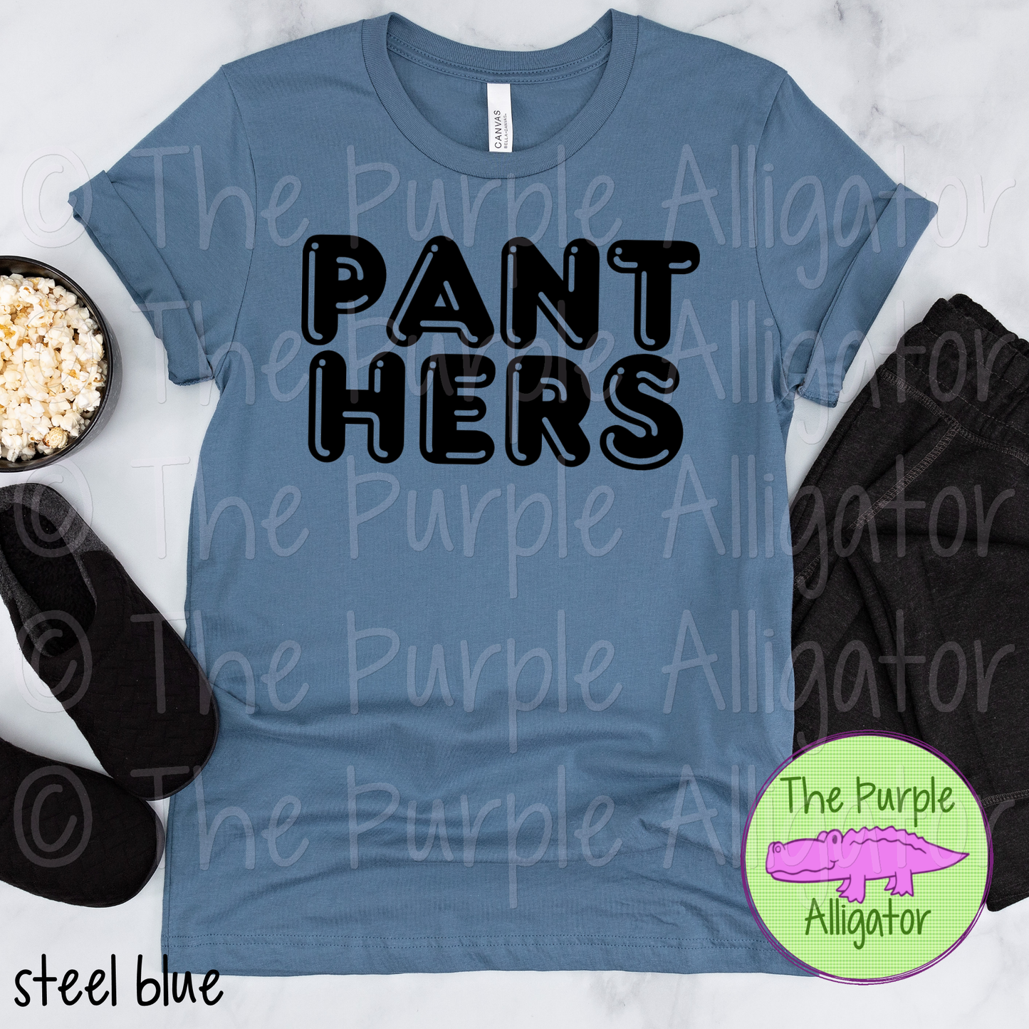 Panthers Bubble Frft Mascot School Spirit - CHOOSE YOUR TEXT COLOR (d2f TPA)