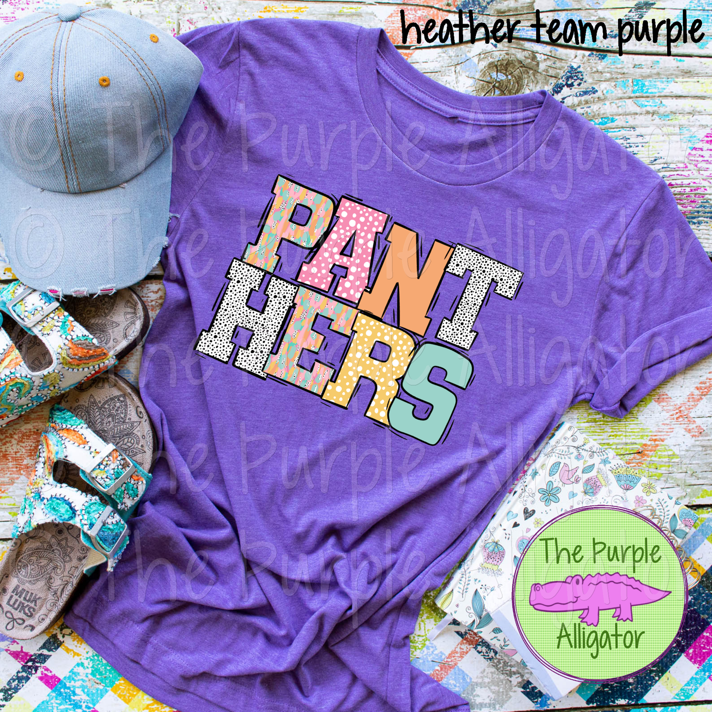 Panthers Pastel Stroke Varsity Mascot School Spirit (d2f BB)