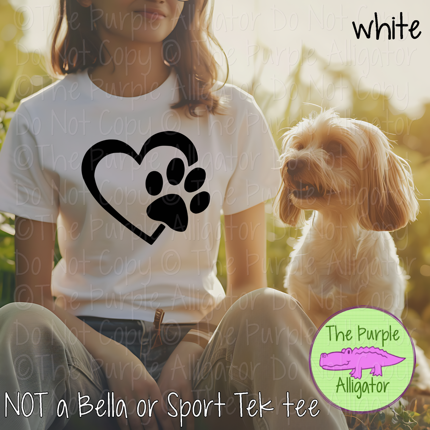 Paw Heart - Simple Pet Lover Graphic Tee 0421 SAG