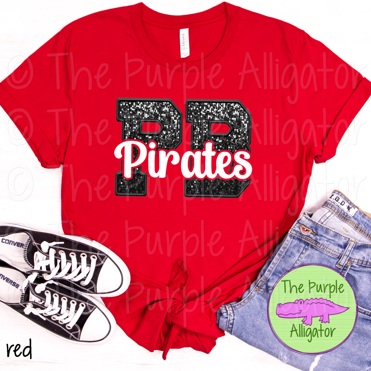 Palm Bay PB Pirates Faux Embroidery Mascot School Spirit (d2f TPA)