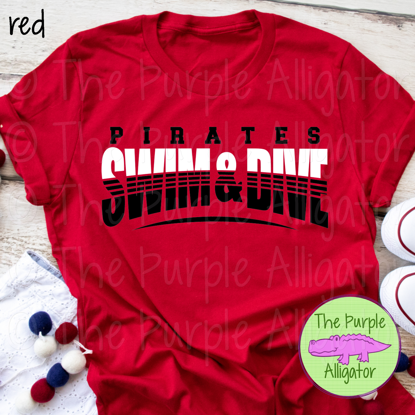 Pirates Swim & Dive SC21 Mascot School Spirit - CHOOSE YOUR DESIGN COLORS (d2f TPA)