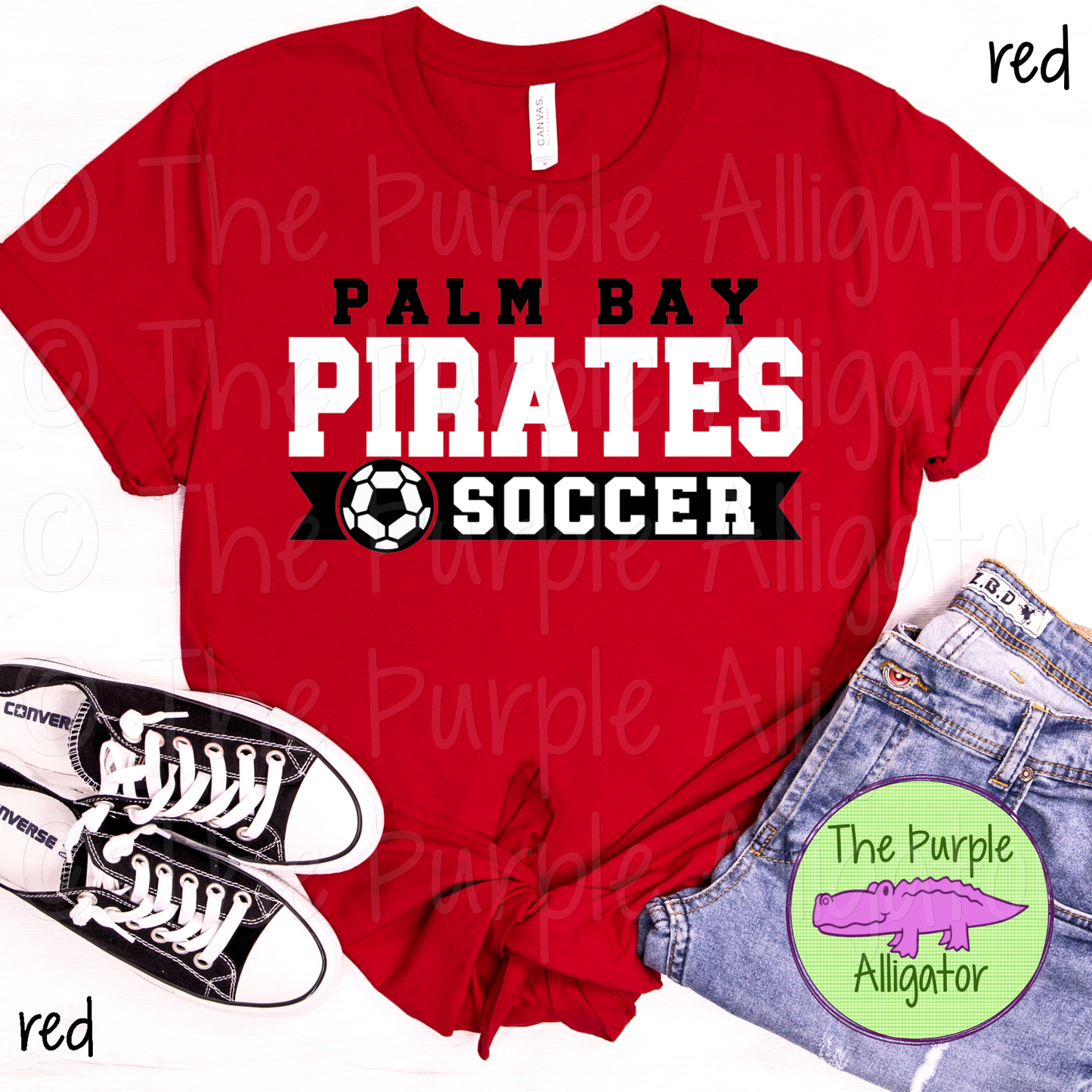 Palm Bay Pirates Soccer SC6 Mascot School Spirit - CHOOSE YOUR DESIGN COLORS (d2f TPA)