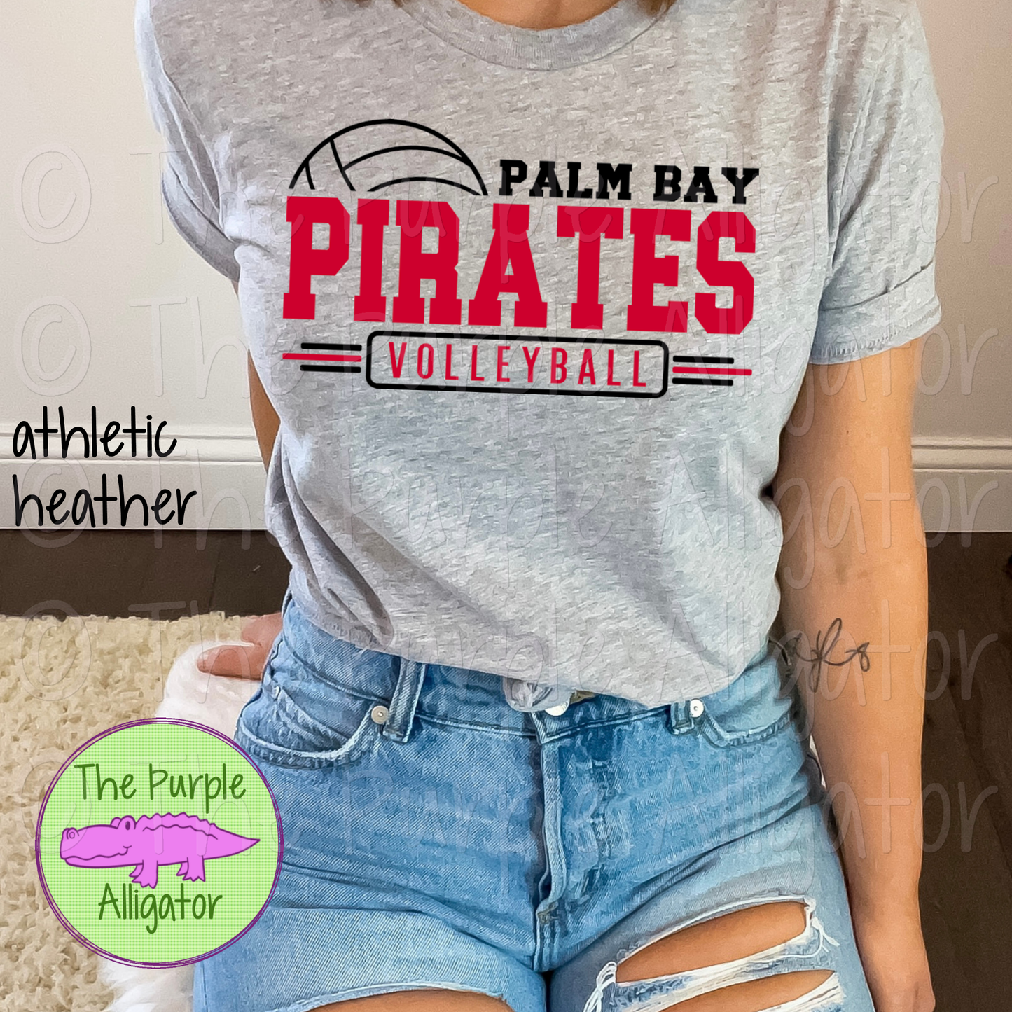 Palm Bay Pirates Volleyball SC13 Mascot School Spirit - CHOOSE YOUR DESIGN COLORS (d2f TPA)