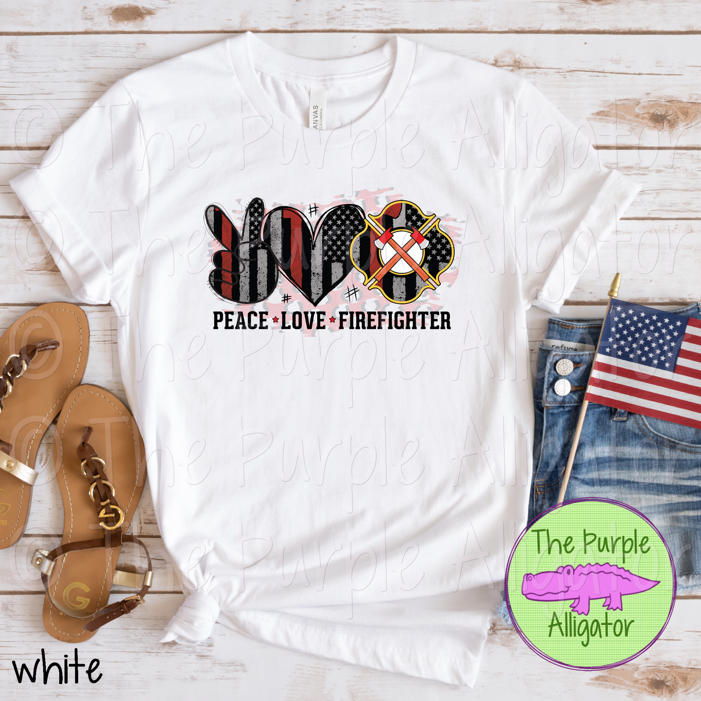Peace Love Firefighter 0322 (d2f CLSVG)