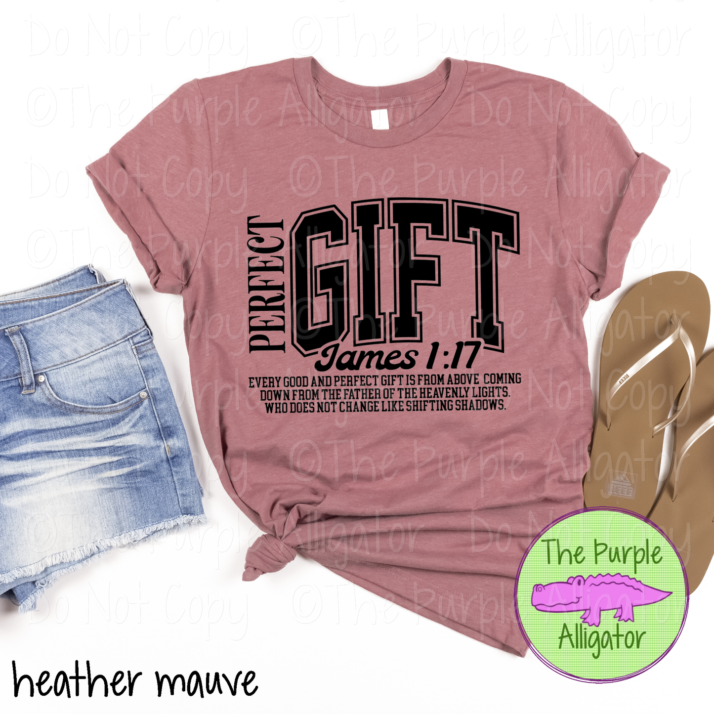 Perfect Gift James 1:17 | Bible Verse Faith Design 0525 (d2f M)