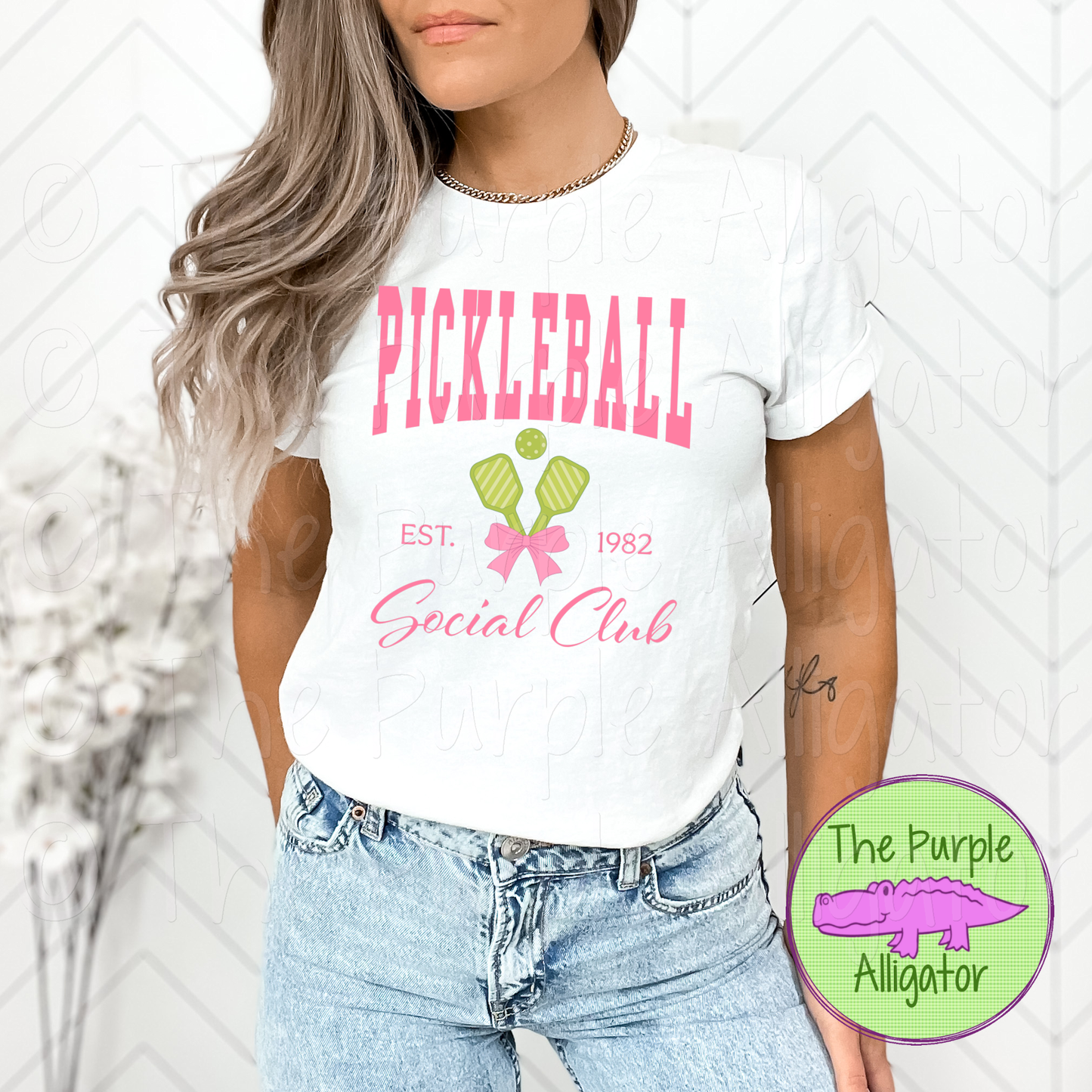 Pickleball Social Club Pink Green (d2f TPA)