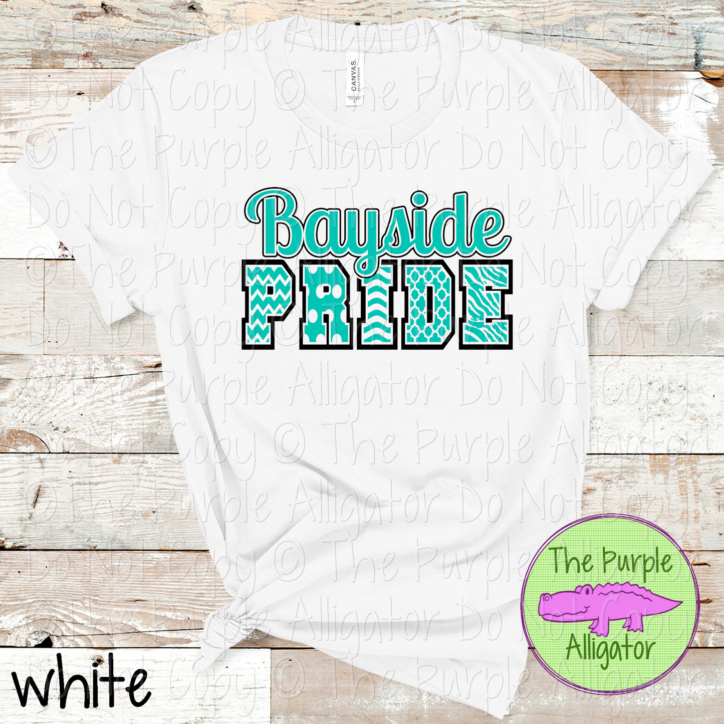 Bayside Patterned Pride | Varsity Spirit Wear with Bold Pattern Lettering | CHOOSE YOUR DESIGN COLORS 0925 (d2f TPA)