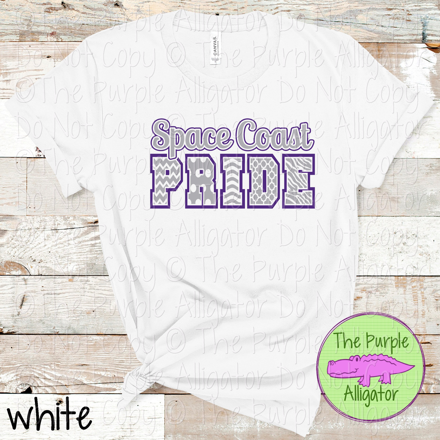Space Coast Patterned Pride | Varsity Spirit Wear with Bold Pattern Lettering | CHOOSE YOUR DESIGN COLORS 0925 (d2f TPA)