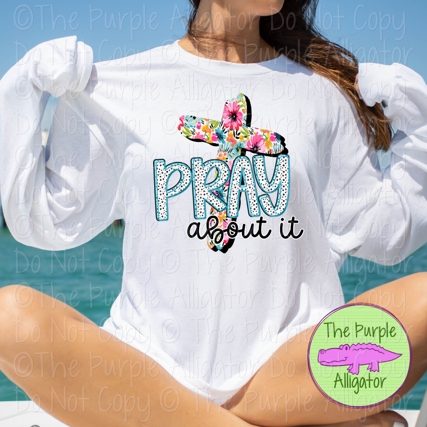 Pray About It Flower Cross 0125 (d2f SAL)