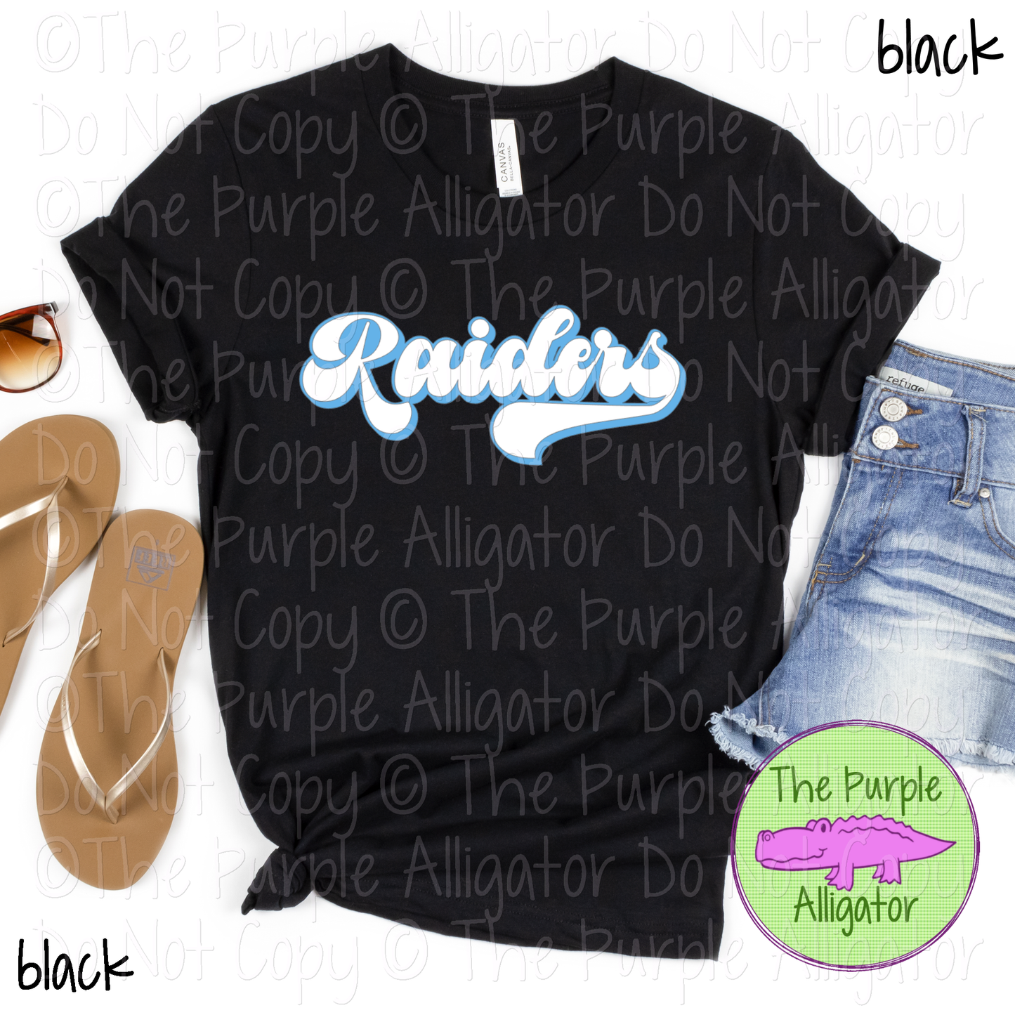 Raiders B-Retro | Custom Retro Mascot Spirit Wear for Fans & Teams - CHOOSE YOUR DESIGN COLORS 0725 (d2f TPA)