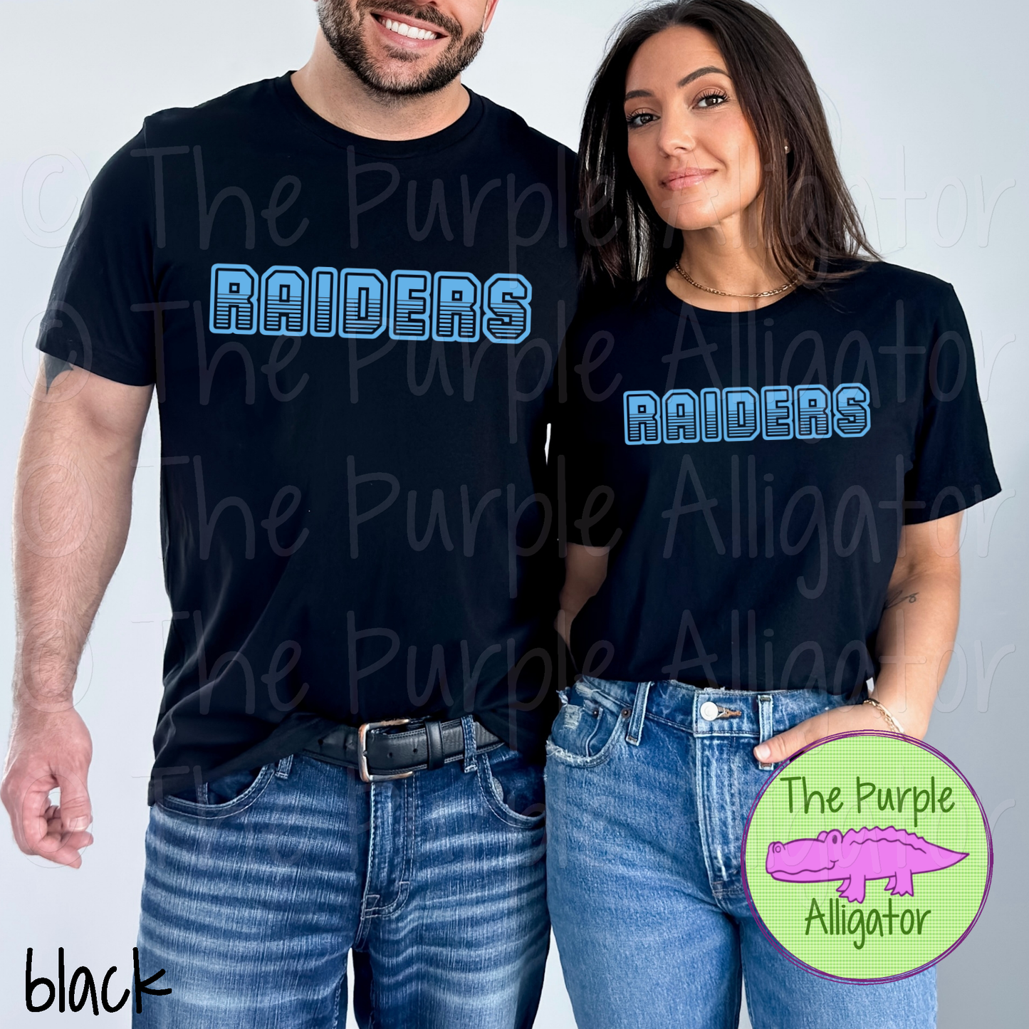 Raiders T401 Mascot School Spirit - CHOOSE YOUR TEXT COLOR (d2f TPA)