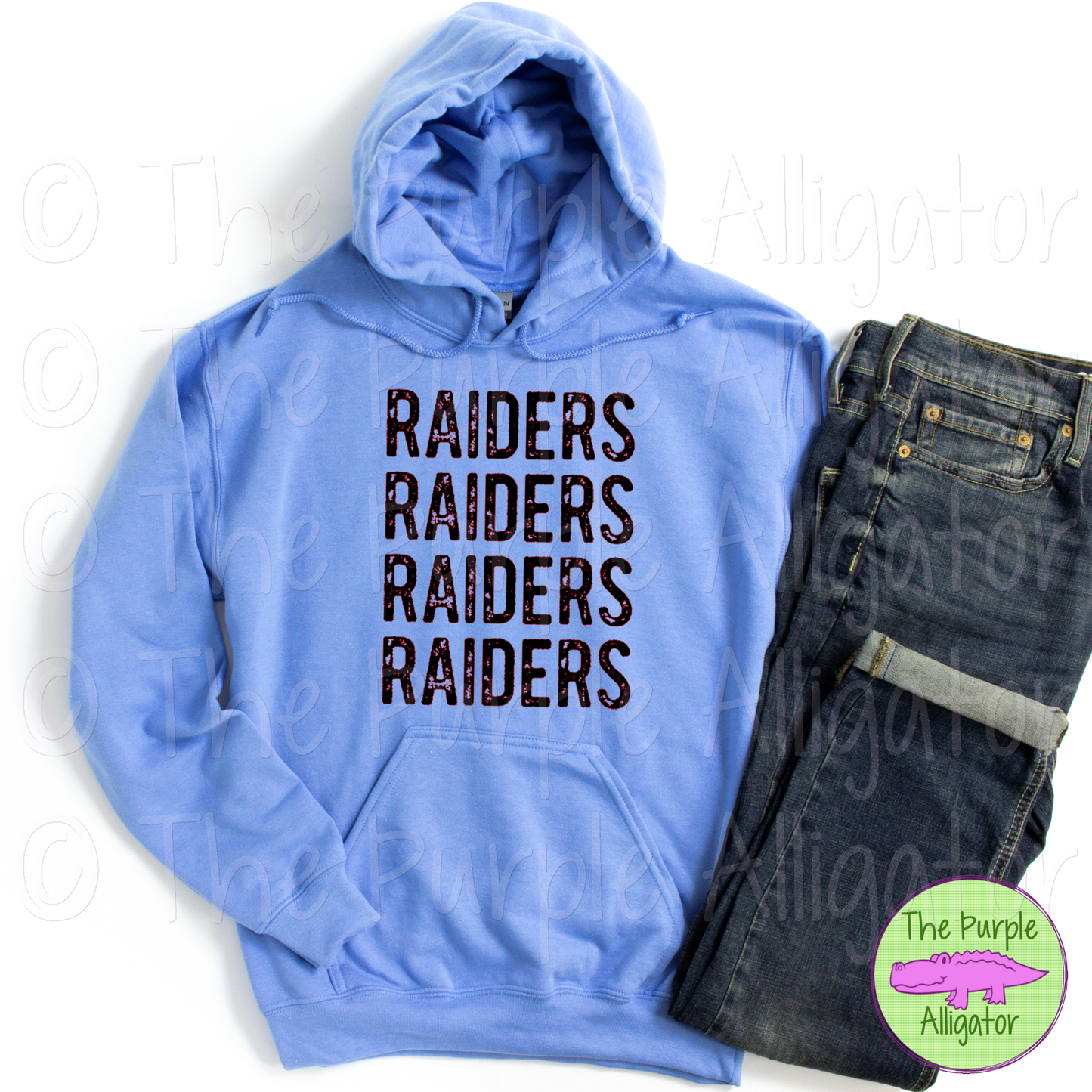 Raiders Grunge Stack Mascot School Spirit - CHOOSE YOUR DESIGN COLOR (d2f TPA)