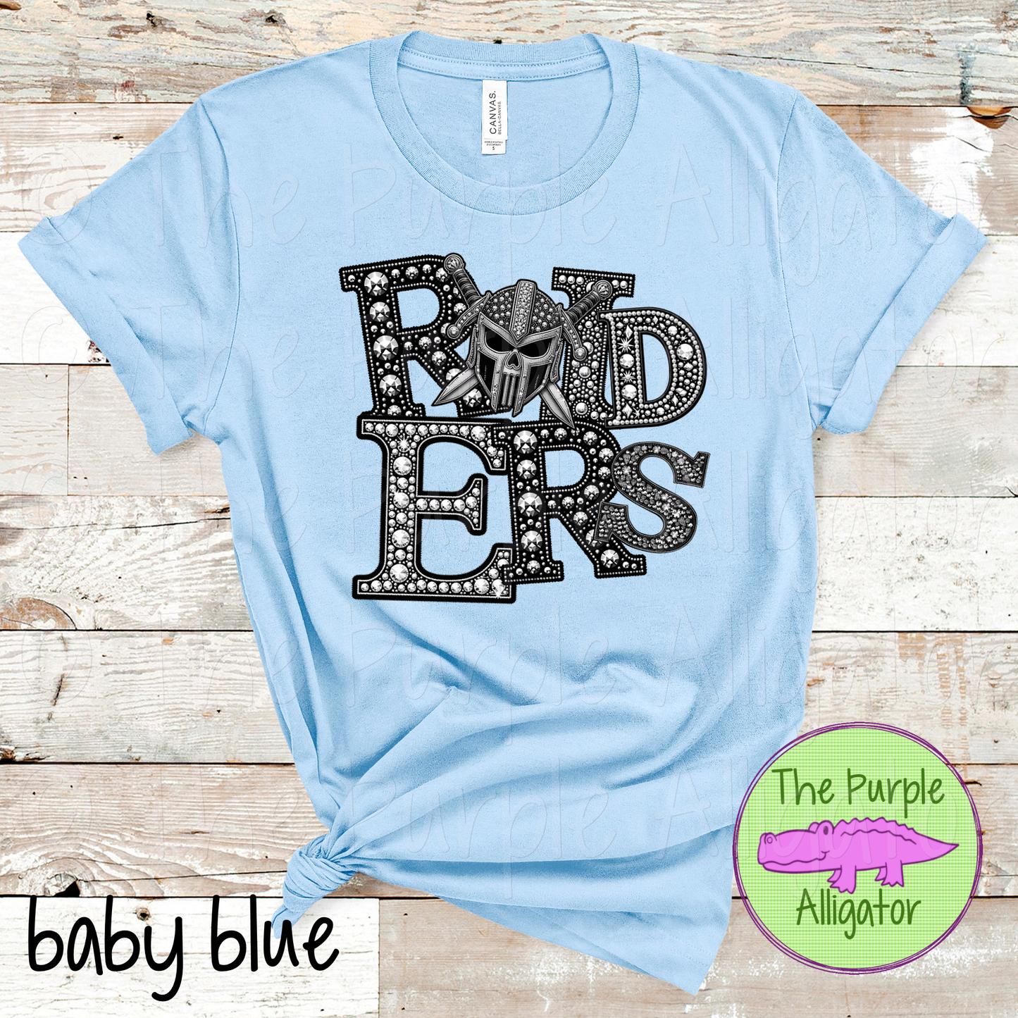 Raiders Faux Rhinestone Mascot School Spirit (d2f TED)