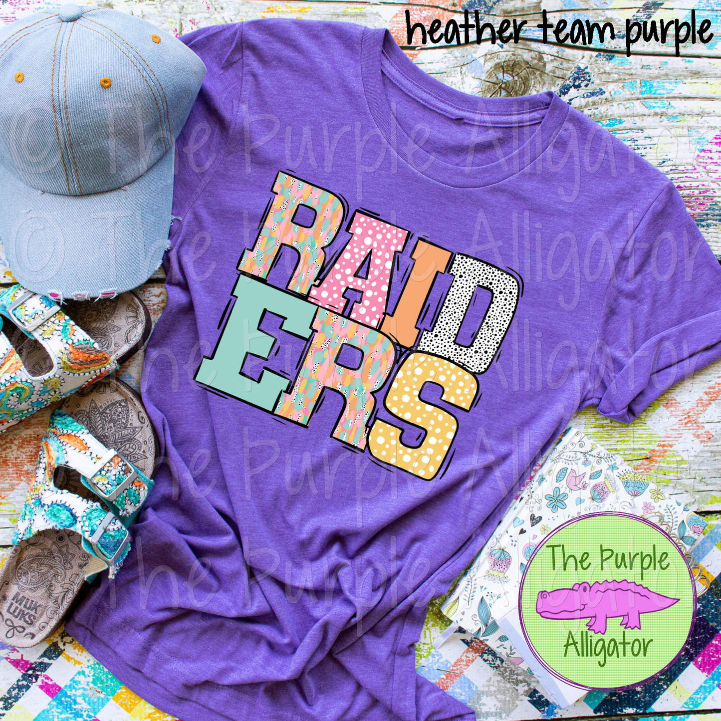 Raiders Pastel Stroke Varsity Mascot School Spirit (d2f BB)