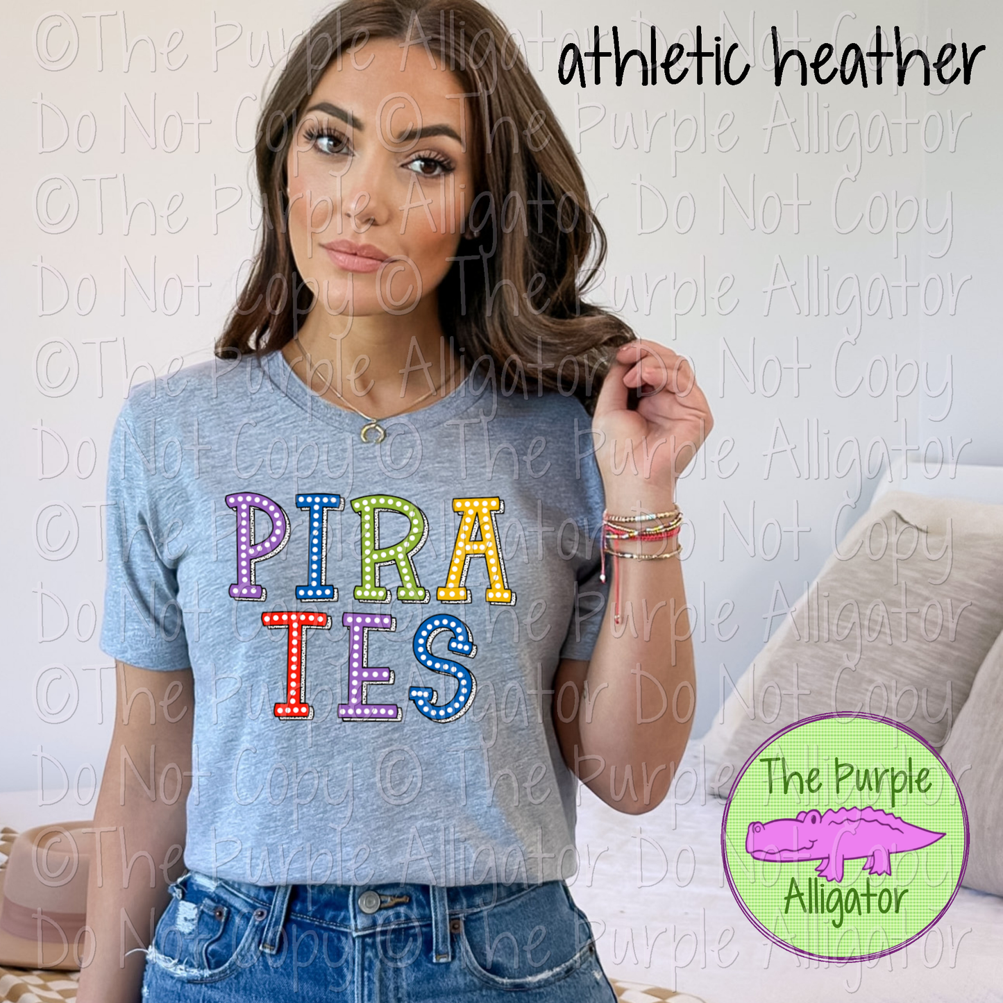 Pirates Rainbow Marquee Mascot Team School Spirit 0125 (d2f TPA)