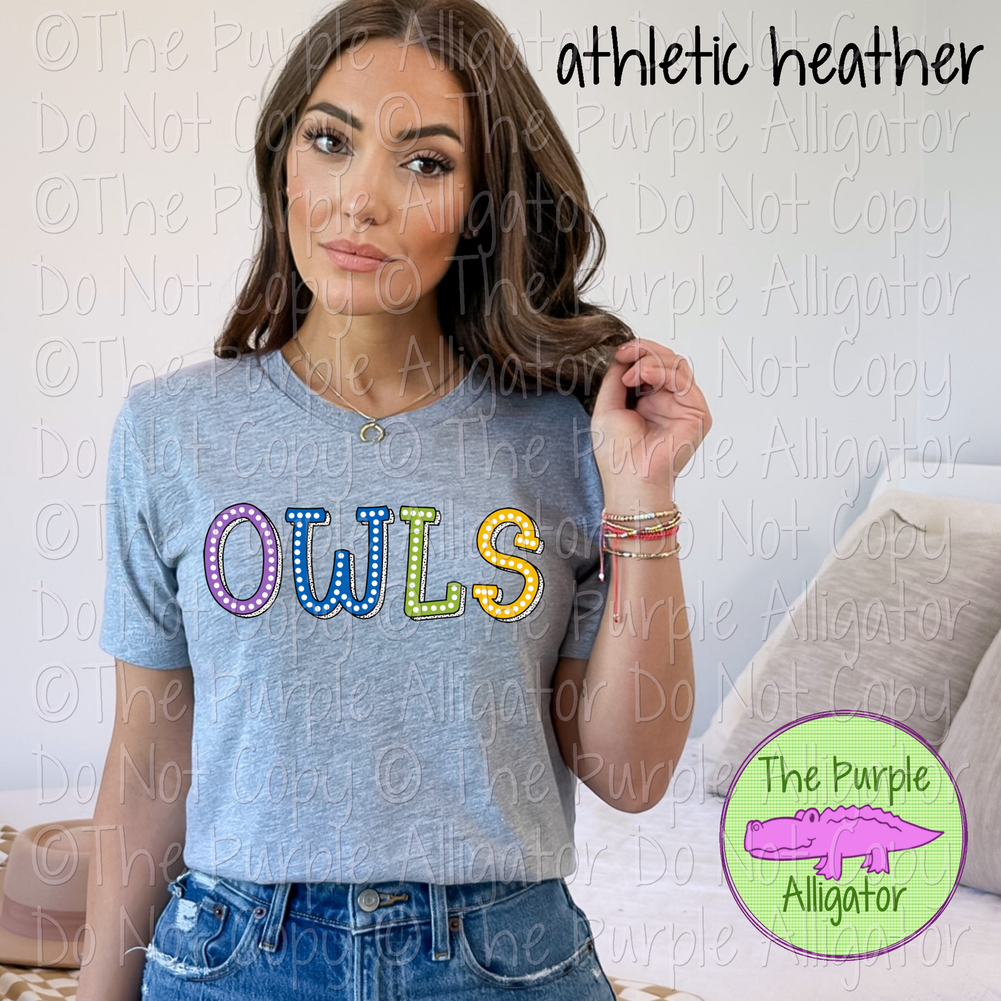 Owls Rainbow Marquee Mascot Team School Spirit 0125 (d2f TPA)