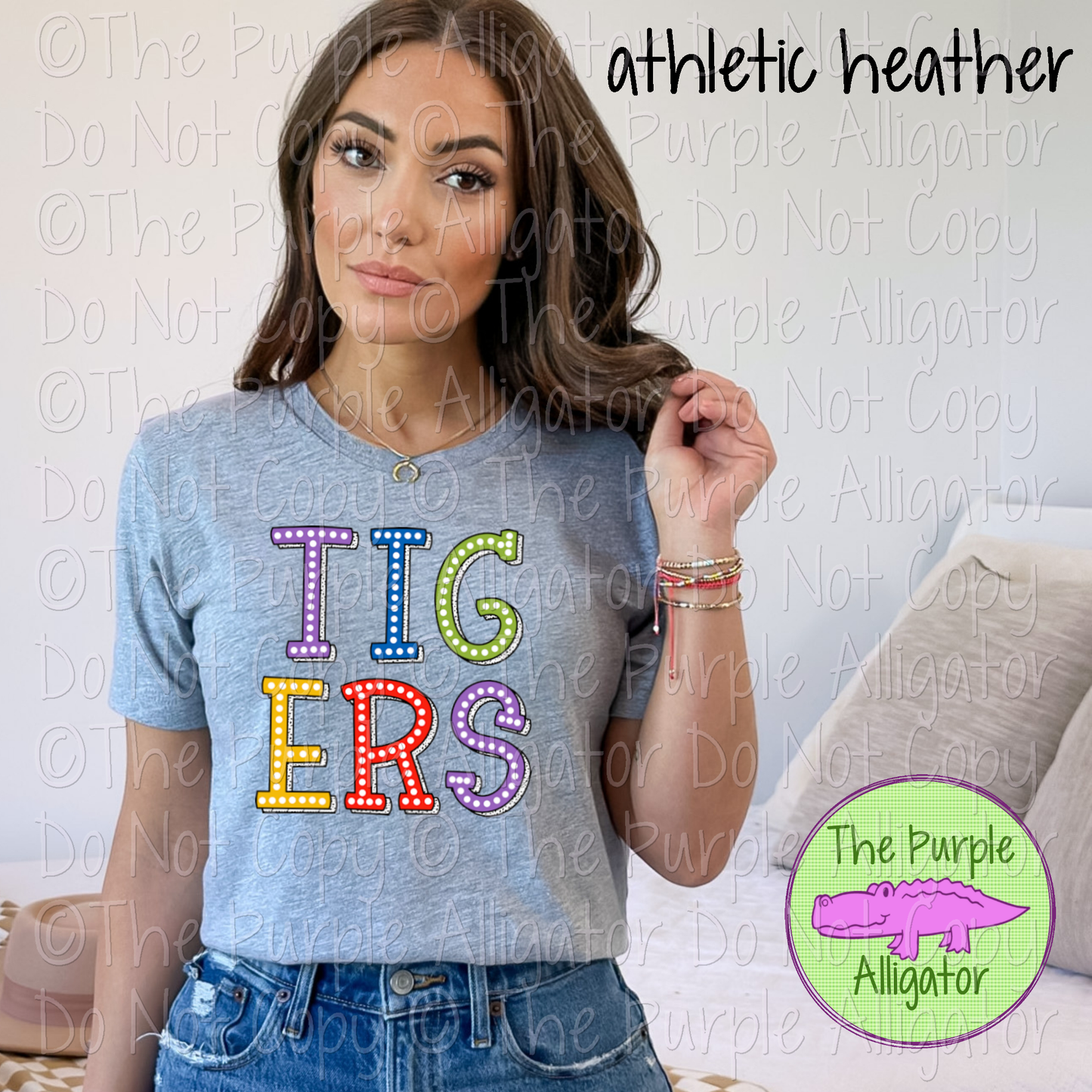 Tigers Rainbow Marquee Mascot Team School Spirit 0125 (d2f TPA)