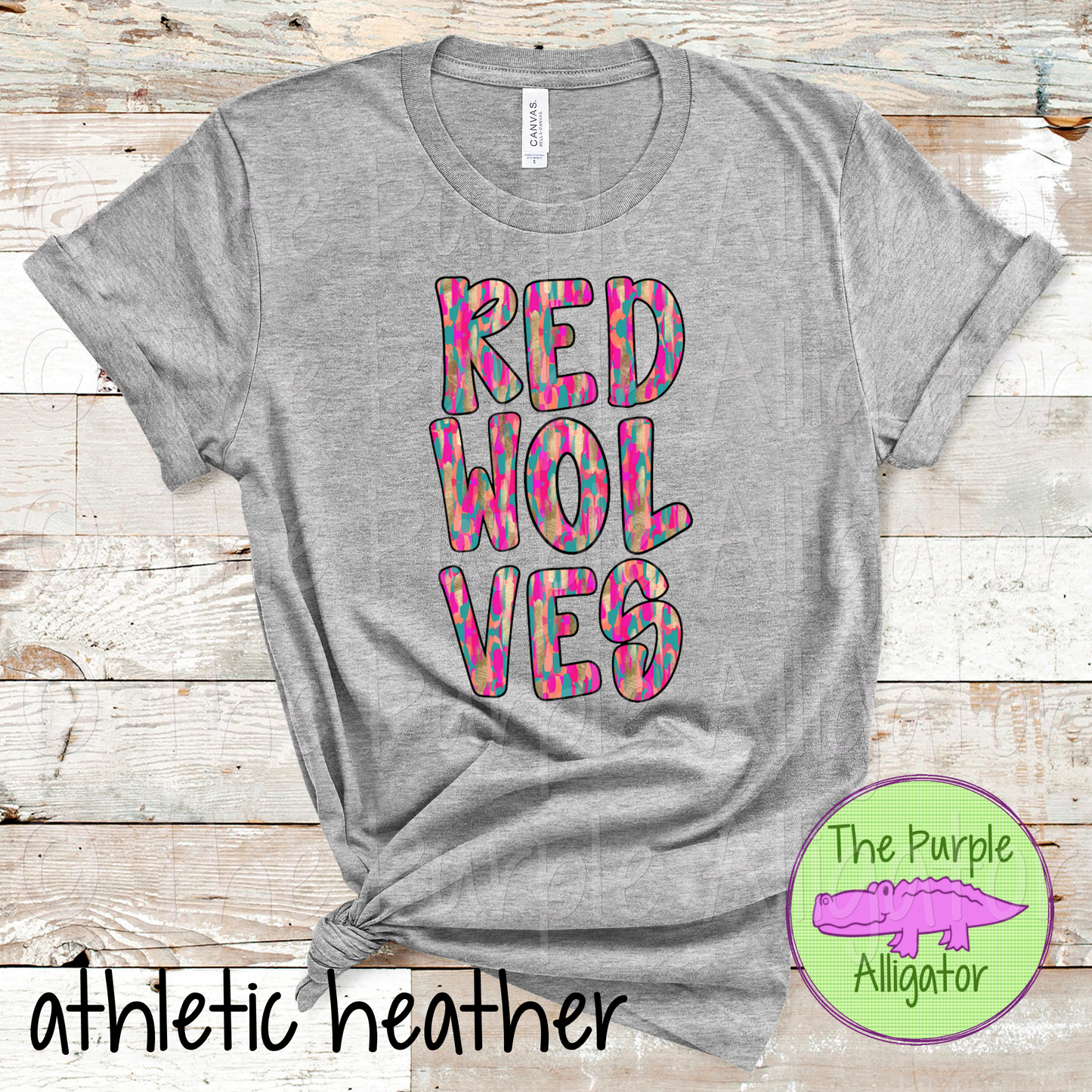 Red Wolves School Spirit Mascot Lucky Streaks 0924 (d2f TPA)