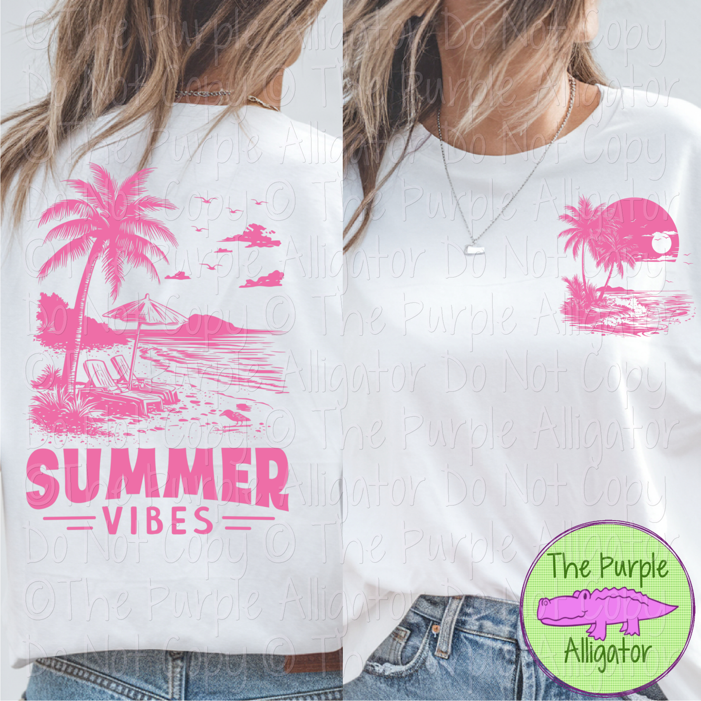 Retro Summer Vibes Front/Back Design - Pick Your Design Color - 0225 (d2f MS)