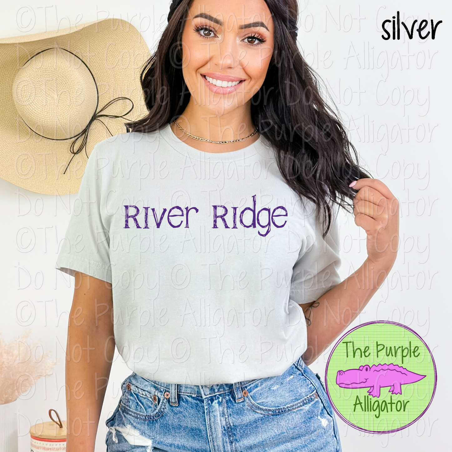 River Ridge Distorted | Bold Brush Stroke Spirit Wear Design – Rough Distorted School Style | CHOOSE YOUR TEXT COLOR - 0825 (d2f TPA)