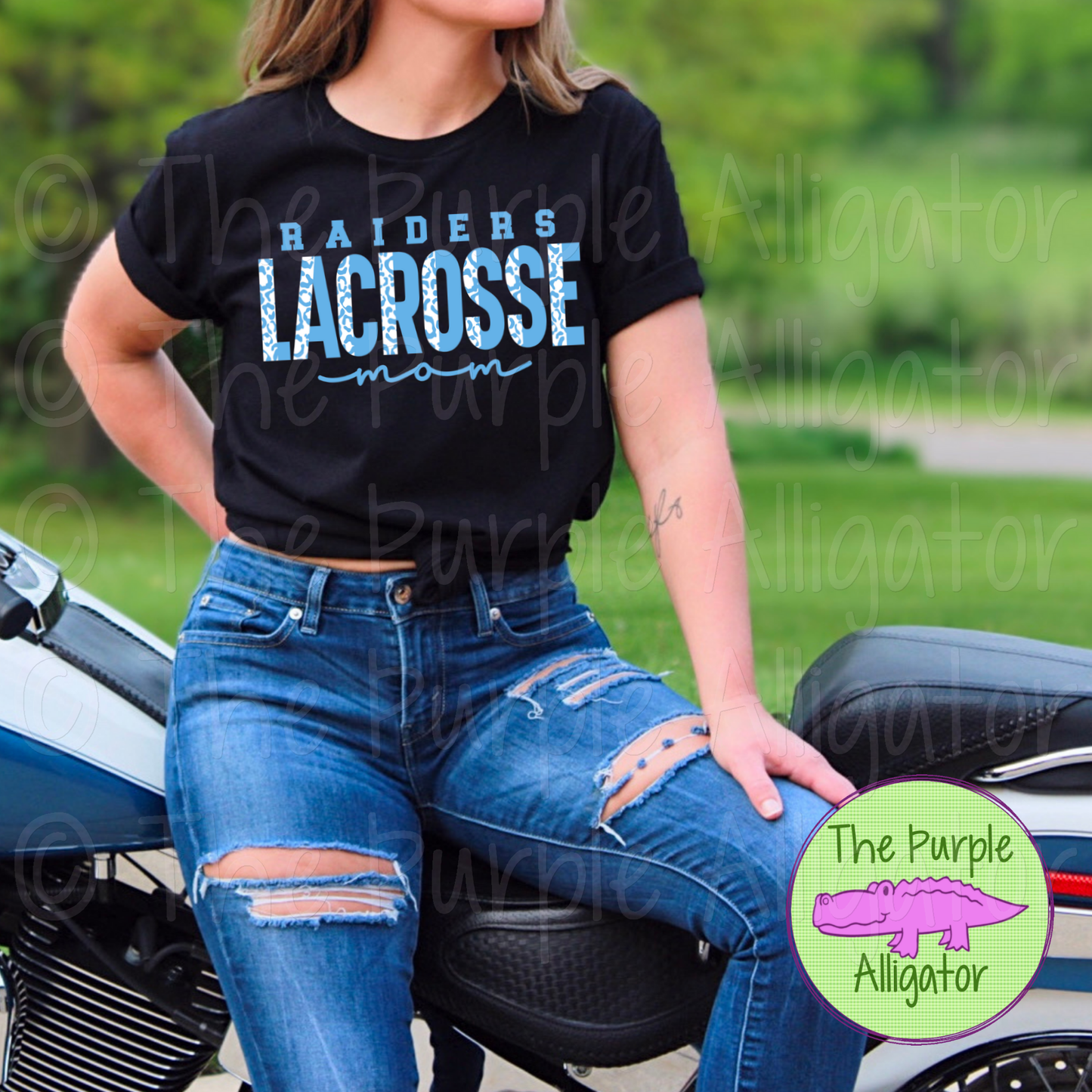 Raiders Lacrosse Mom SC5 Mascot School Spirit - CHOOSE YOUR DESIGN COLORS (d2f TPA)